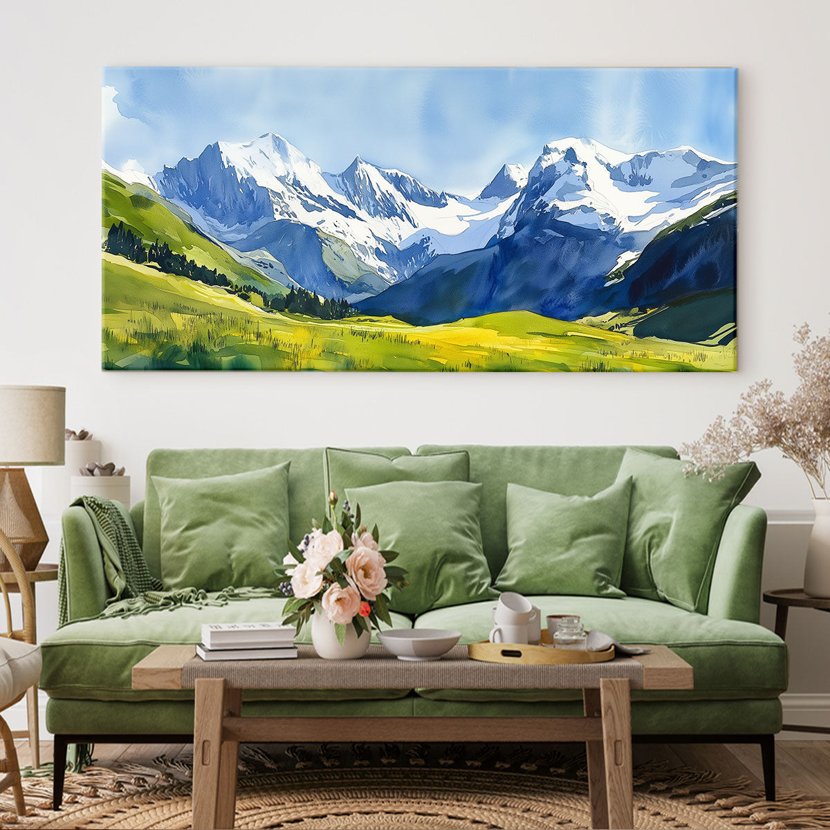 Abstract Green Landscape Nature Artwork