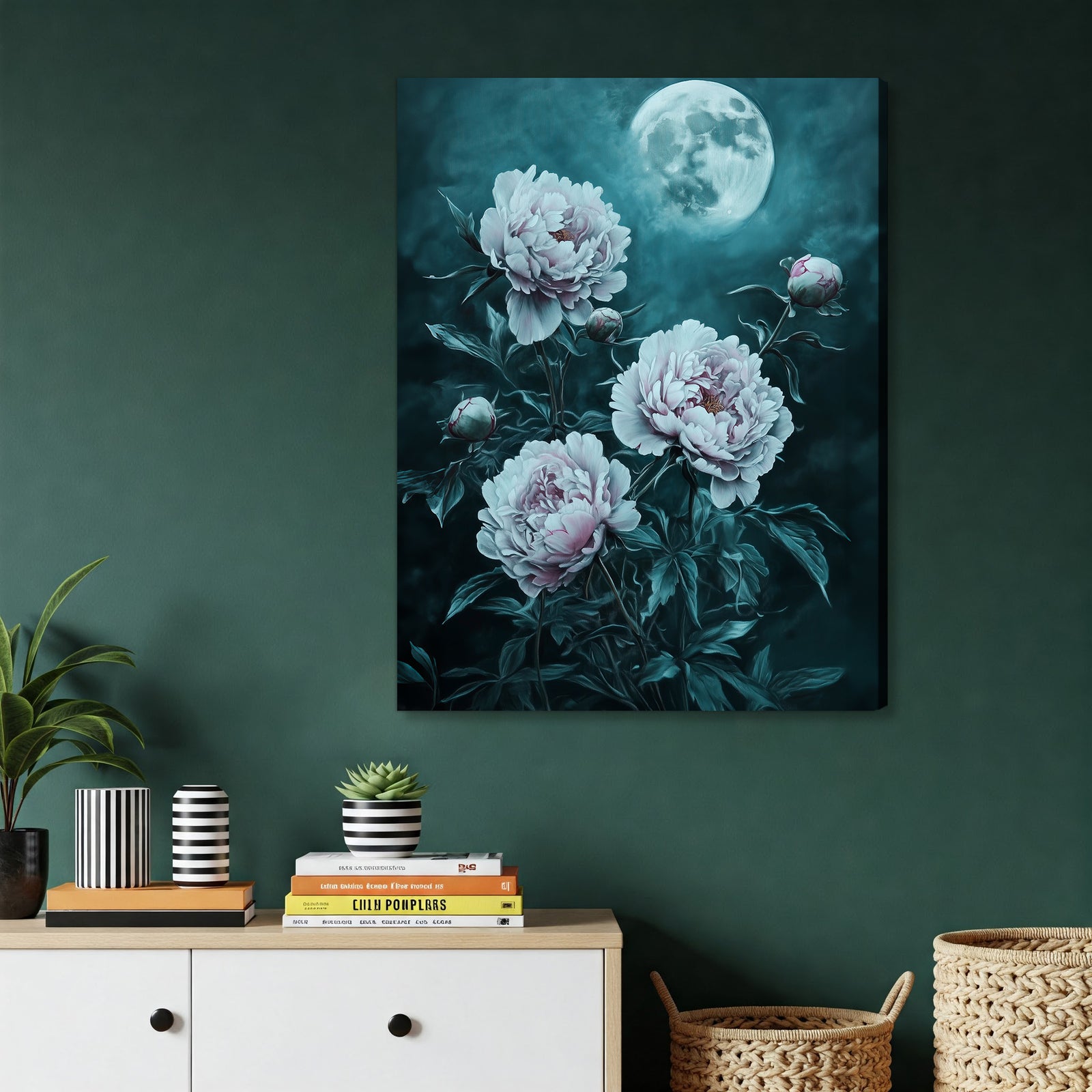 Soft Pastel Peonies Fine Art Floral Canvas Print