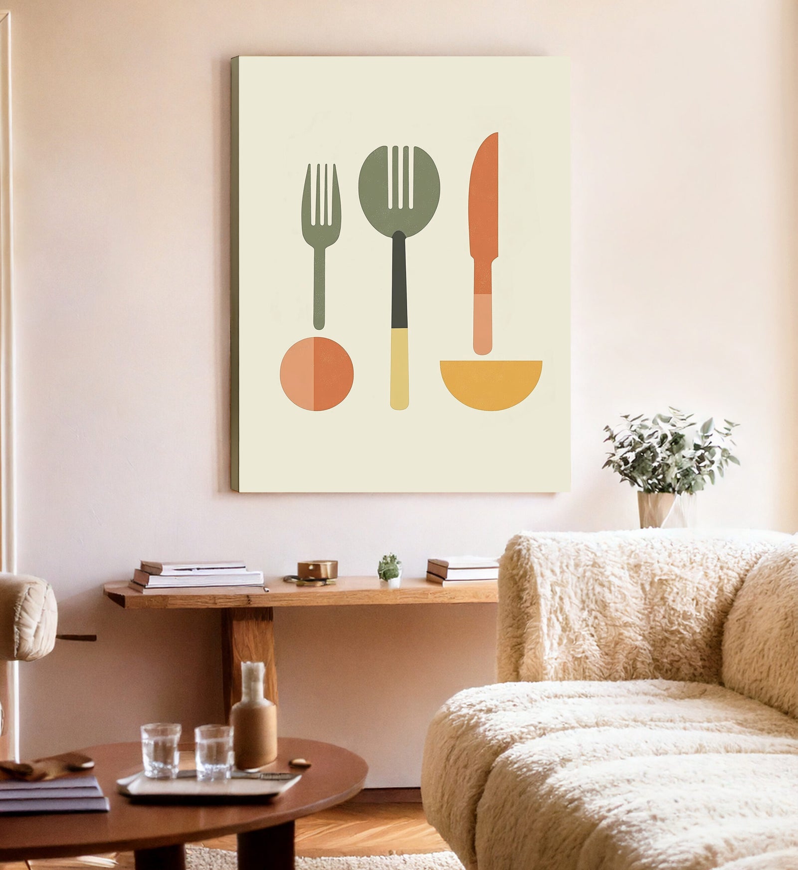 Minimalist Kitchen Essentials Canvas Wall Art