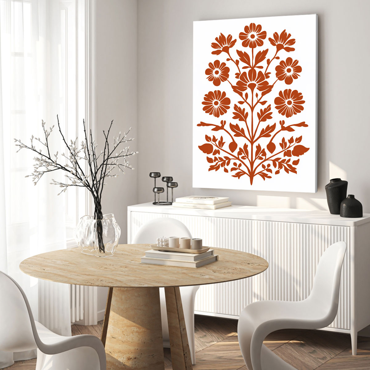 Chic Floral Pattern Boho Wall Decor