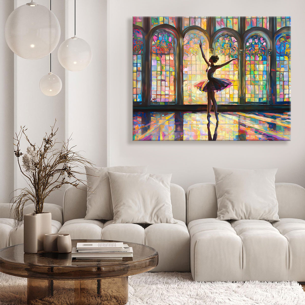 Graceful Ballerina Dancing Oil Painting Canvas Wall Art
