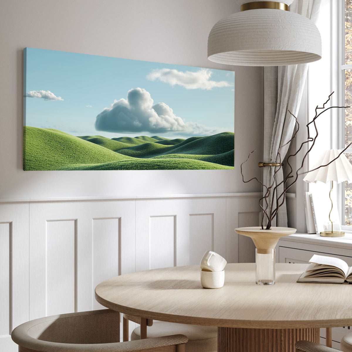 Calm Green Landscape Fine Arts Print