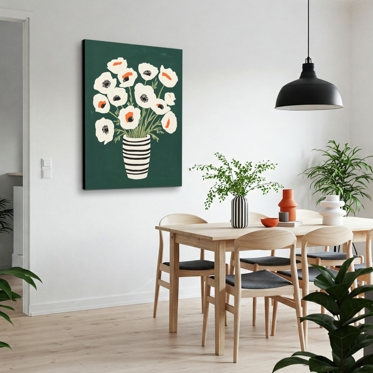 Poppies Bouquet Modern Wall Artwork!