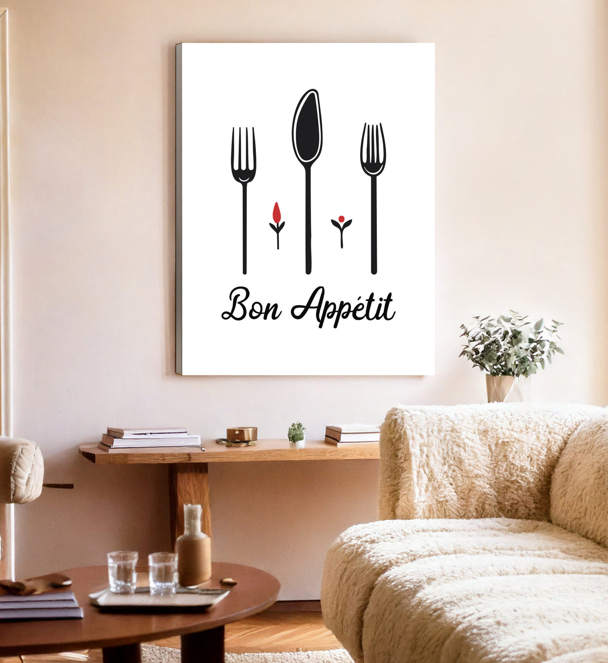 Bon Appétit Modern Minimalist Wall Hanging For Kitchen
