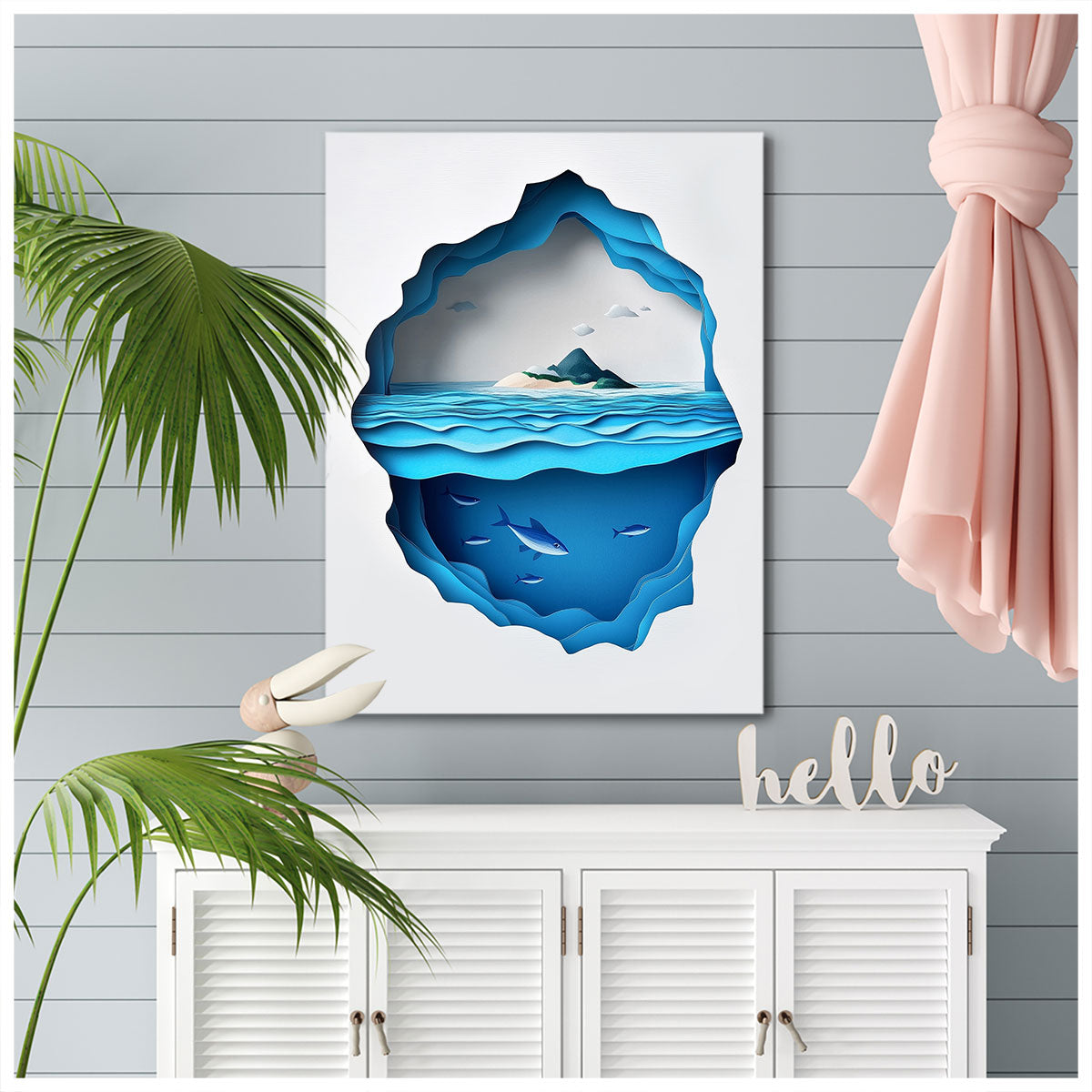 Hidden Ocean Layers Abstract Artwork