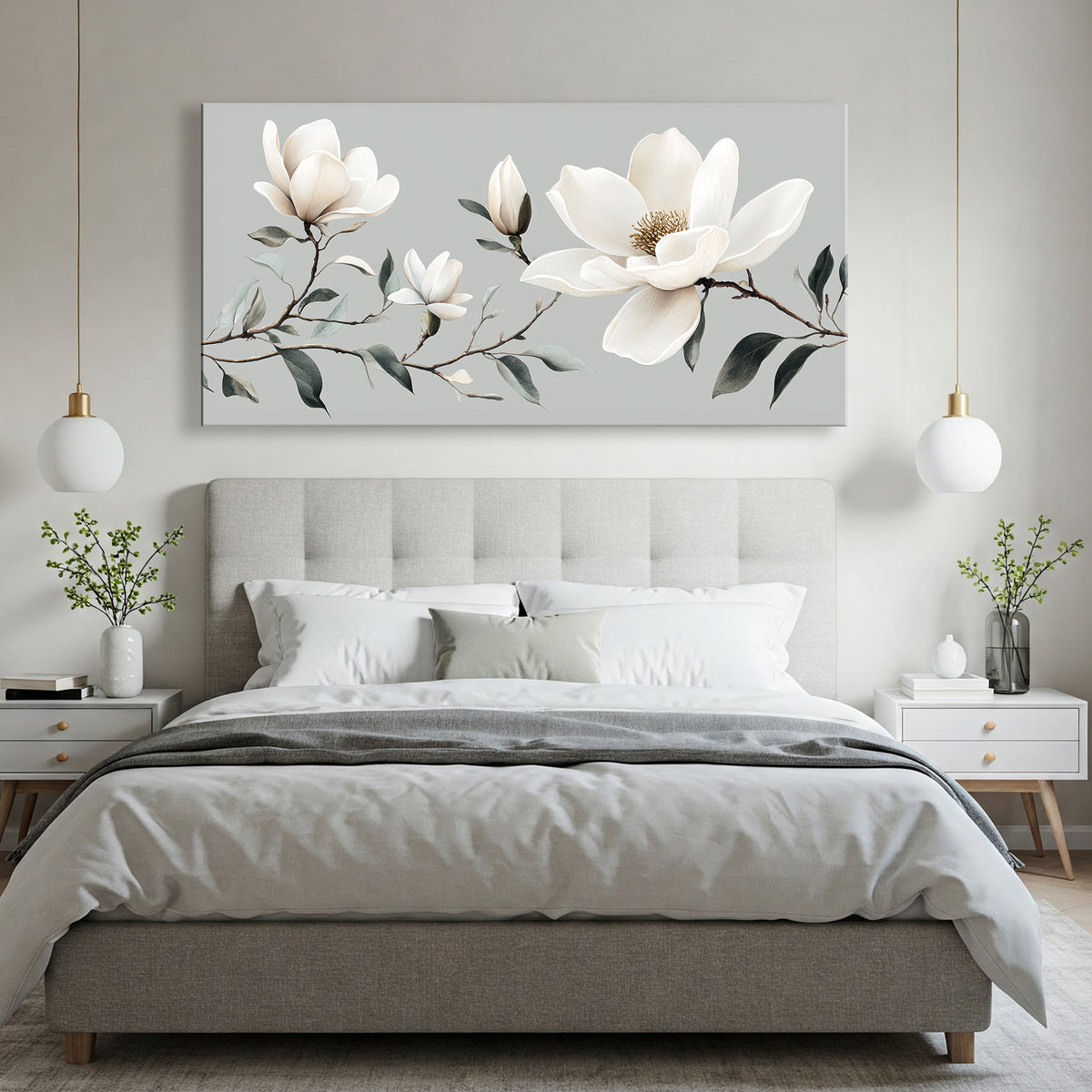 Magnolia Branch Modern Wall Artwork