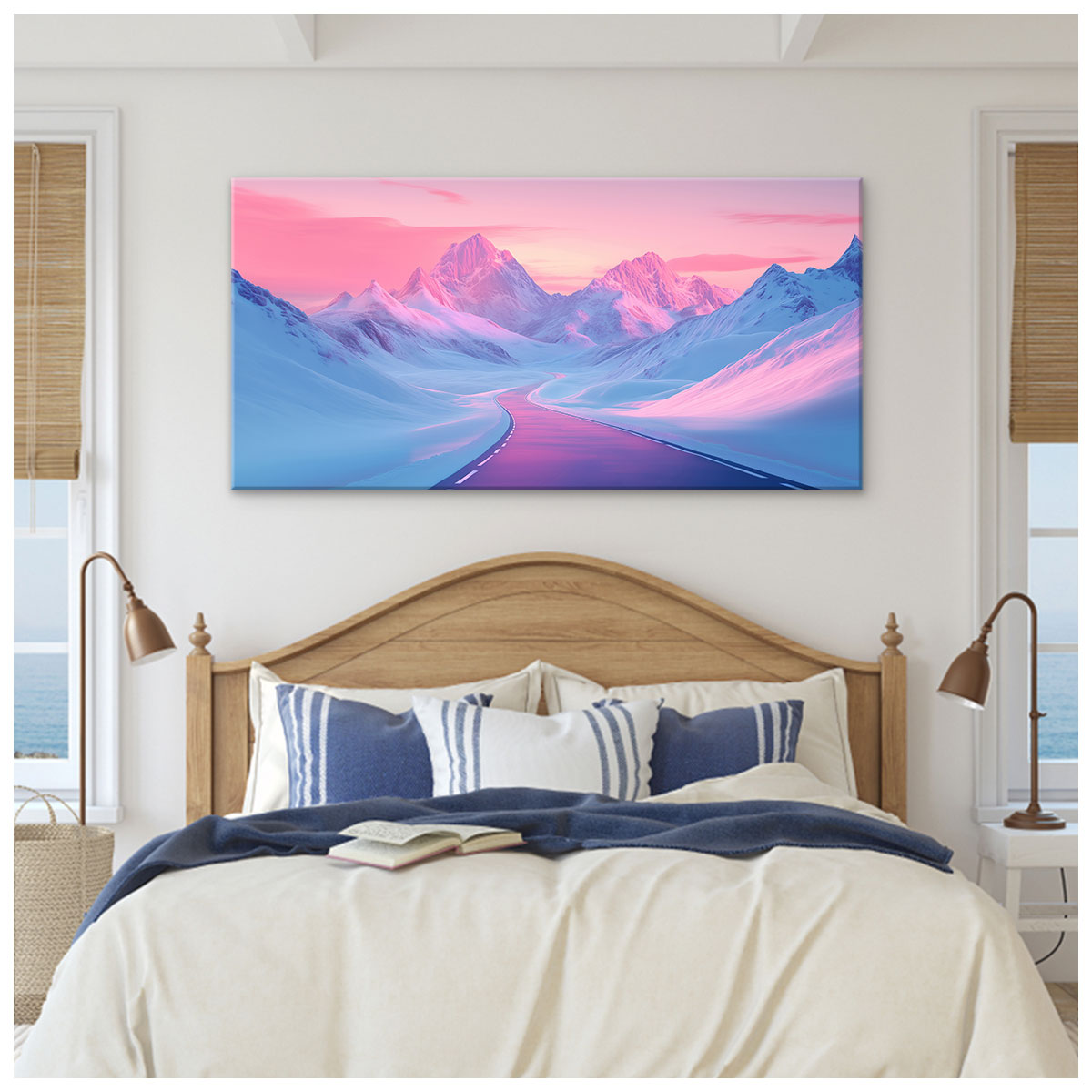 Nature Artwork Road Through Mountain Wall Art