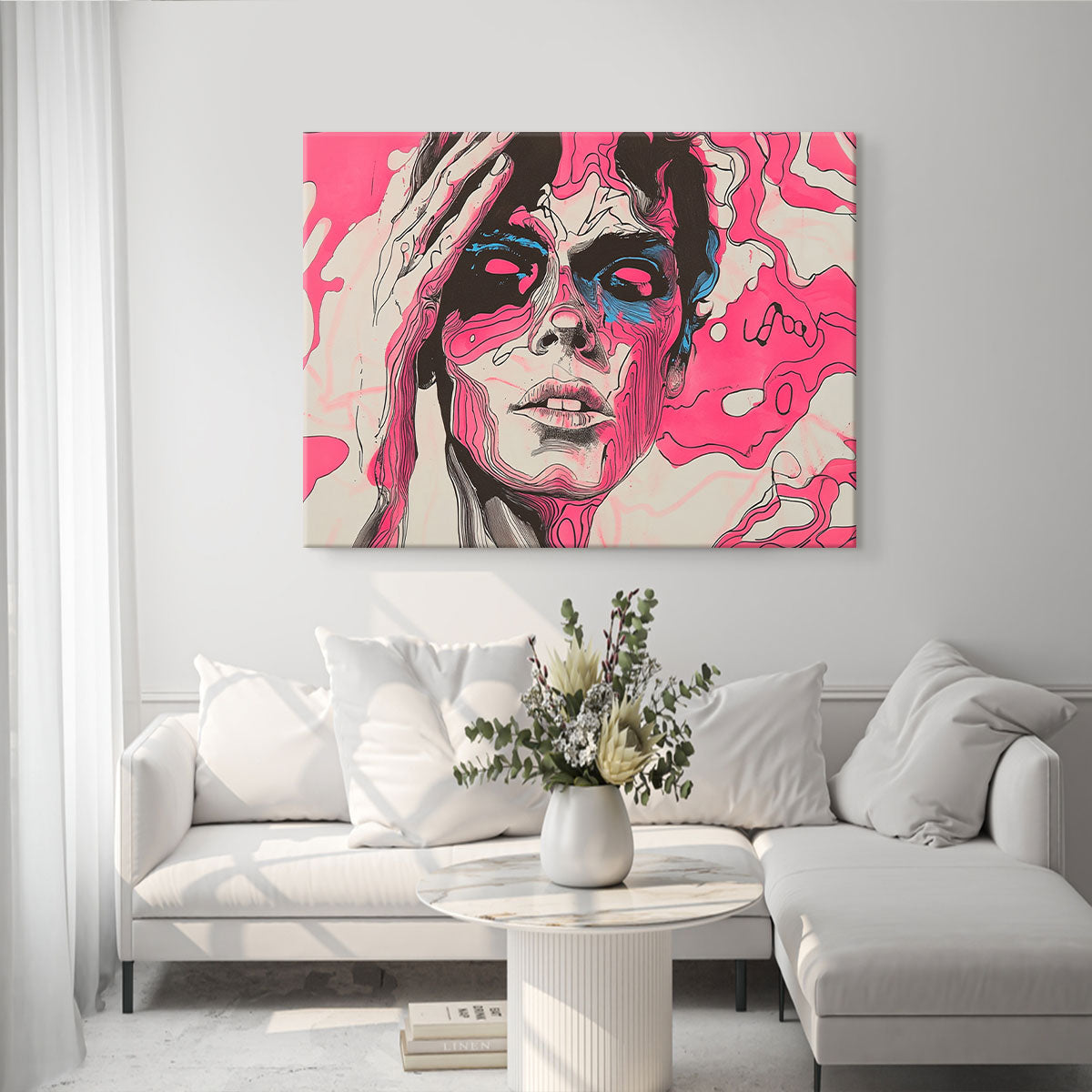 Neon Psyche Modern Abstract Art