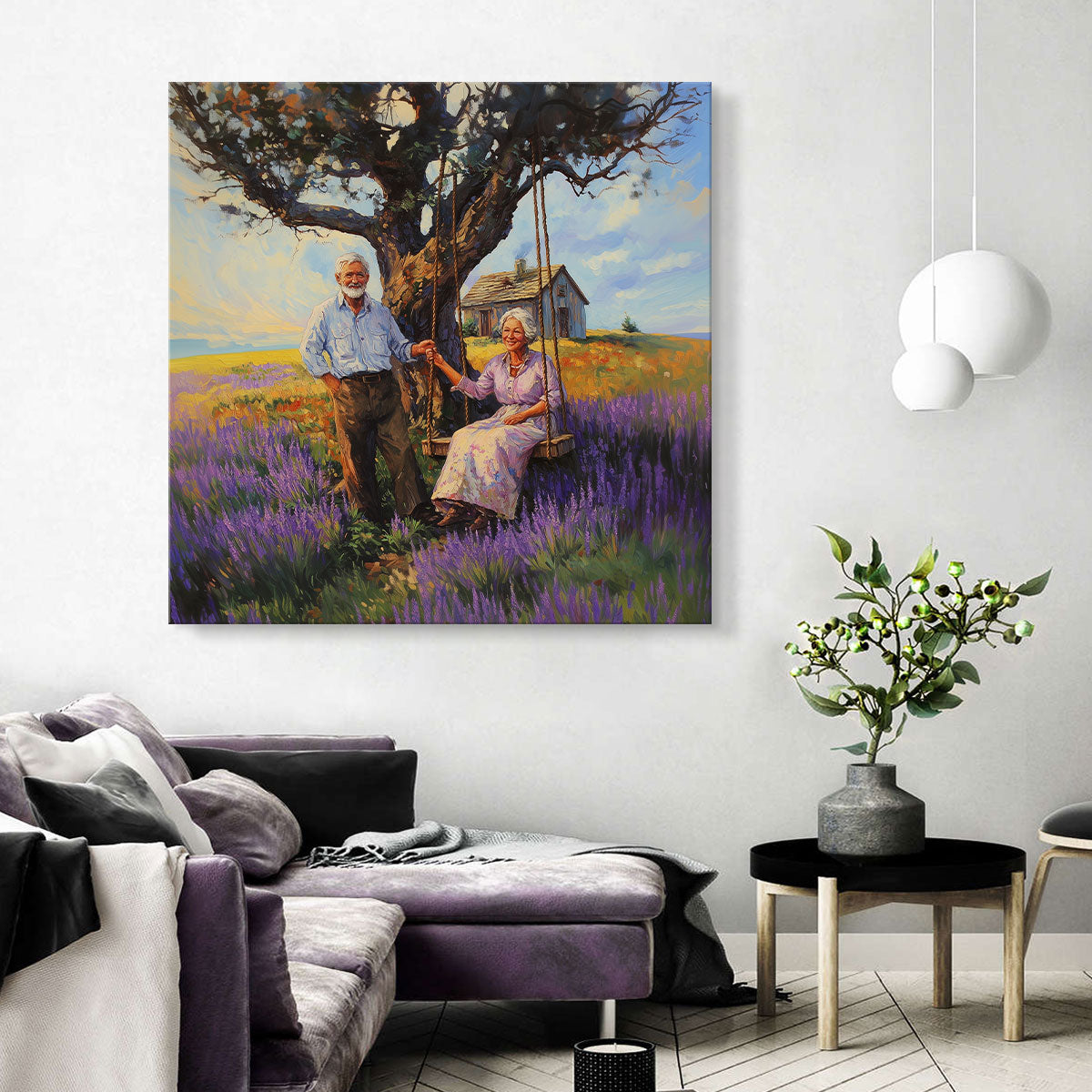 Eternal Companionship Oil Painting Canvas Wall Art