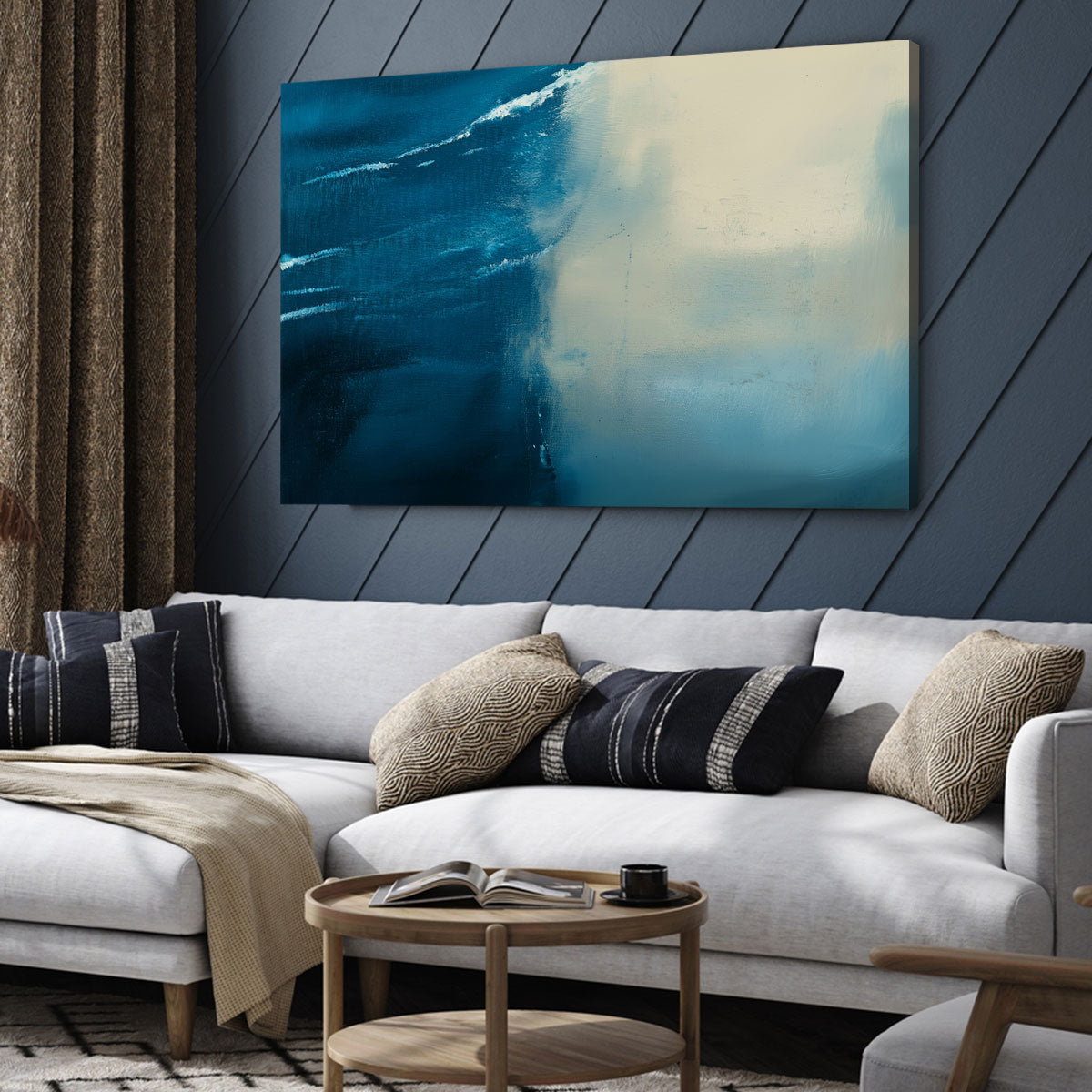 Ethereal Nature Artwork Blue Beach Wall Ar
