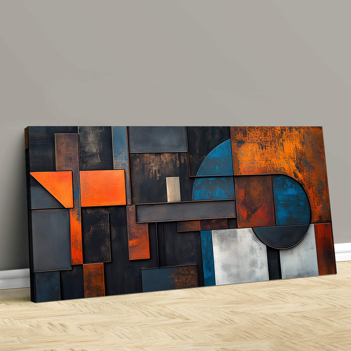 Vibrant Textured Abstract Canvas Wall Art for Living Room
