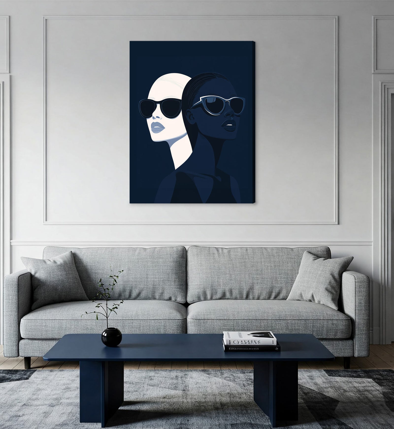 Portrait Surreal Minimalist Canvas Wall Art