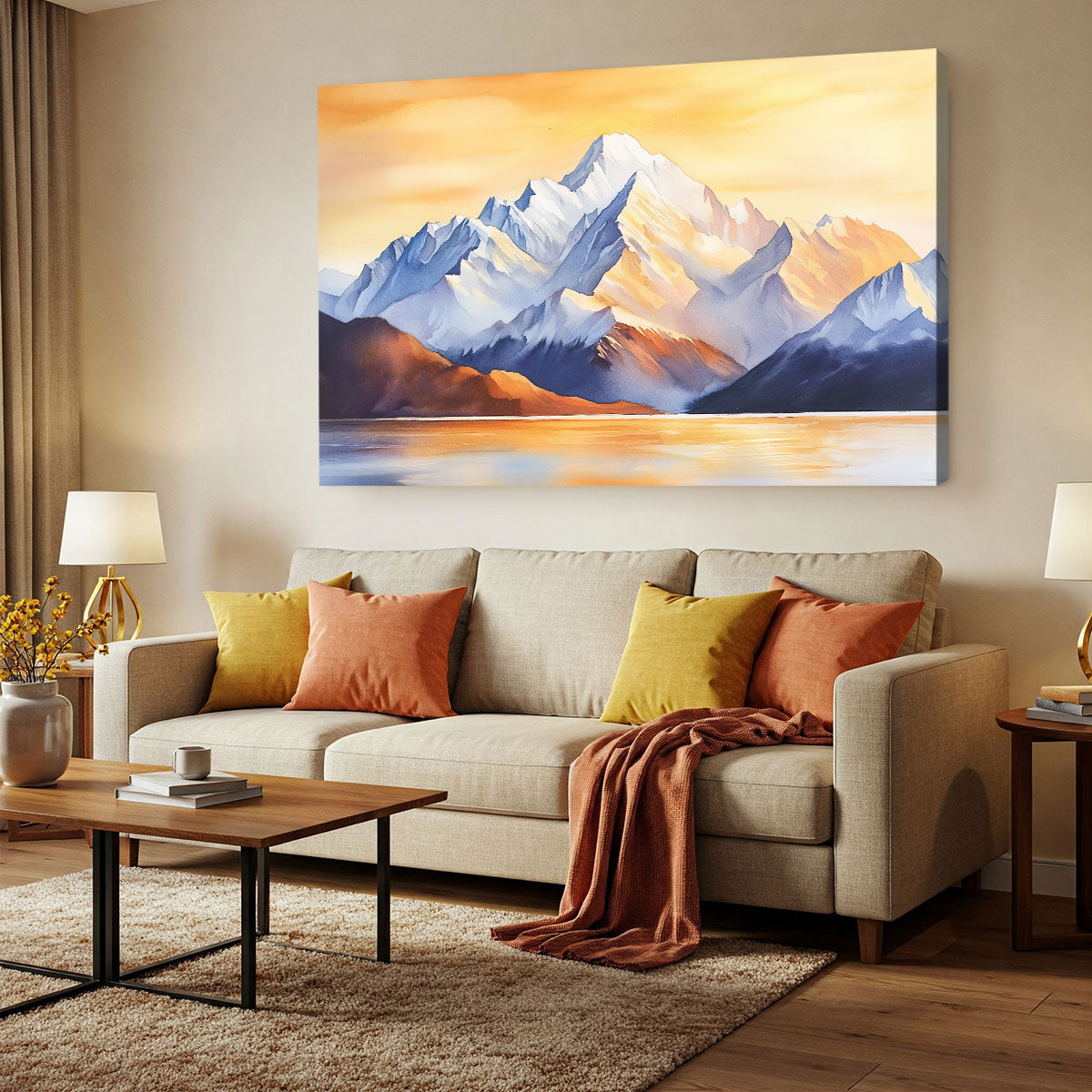 Mountain Wall Art Sunset Over The Summit