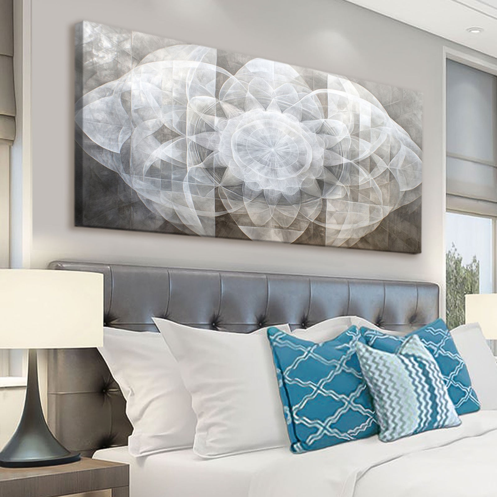 Ethereal Geometry Abstract Canvas Wall Art for Living Room