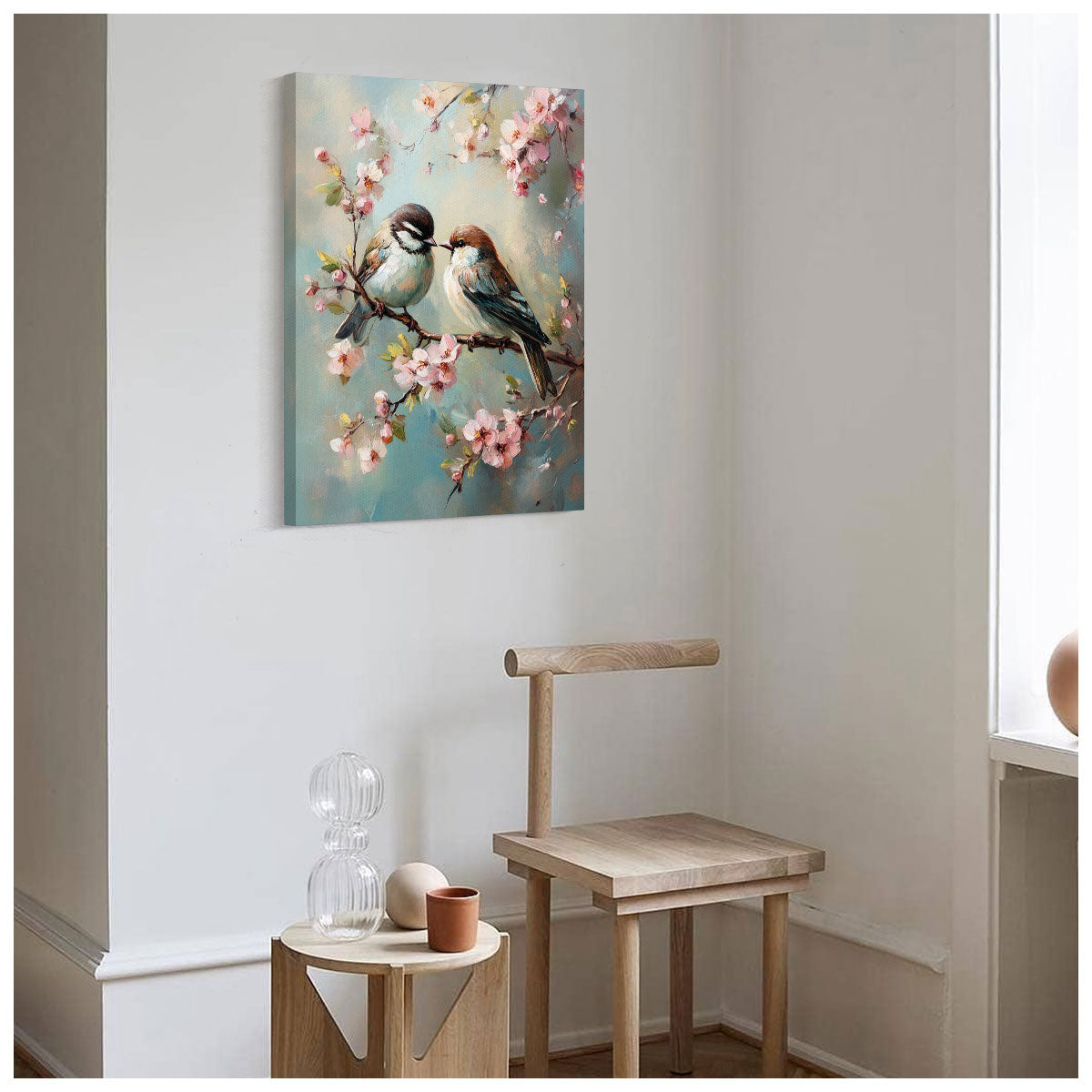 Resting Birds - Vintage Oil Painting Canvas Print