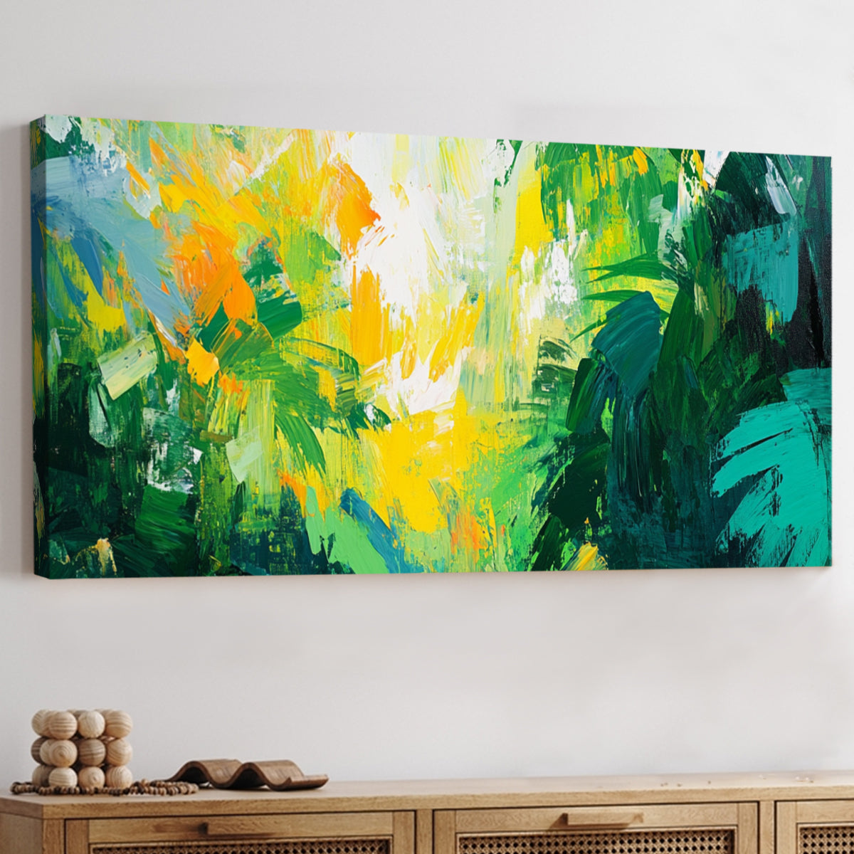 Vibrant Wilderness Impressionistic Abstract Canvas Wall Art