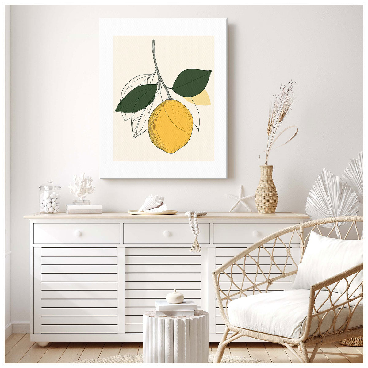 Summer Lemon Bliss Abstract Wall Art