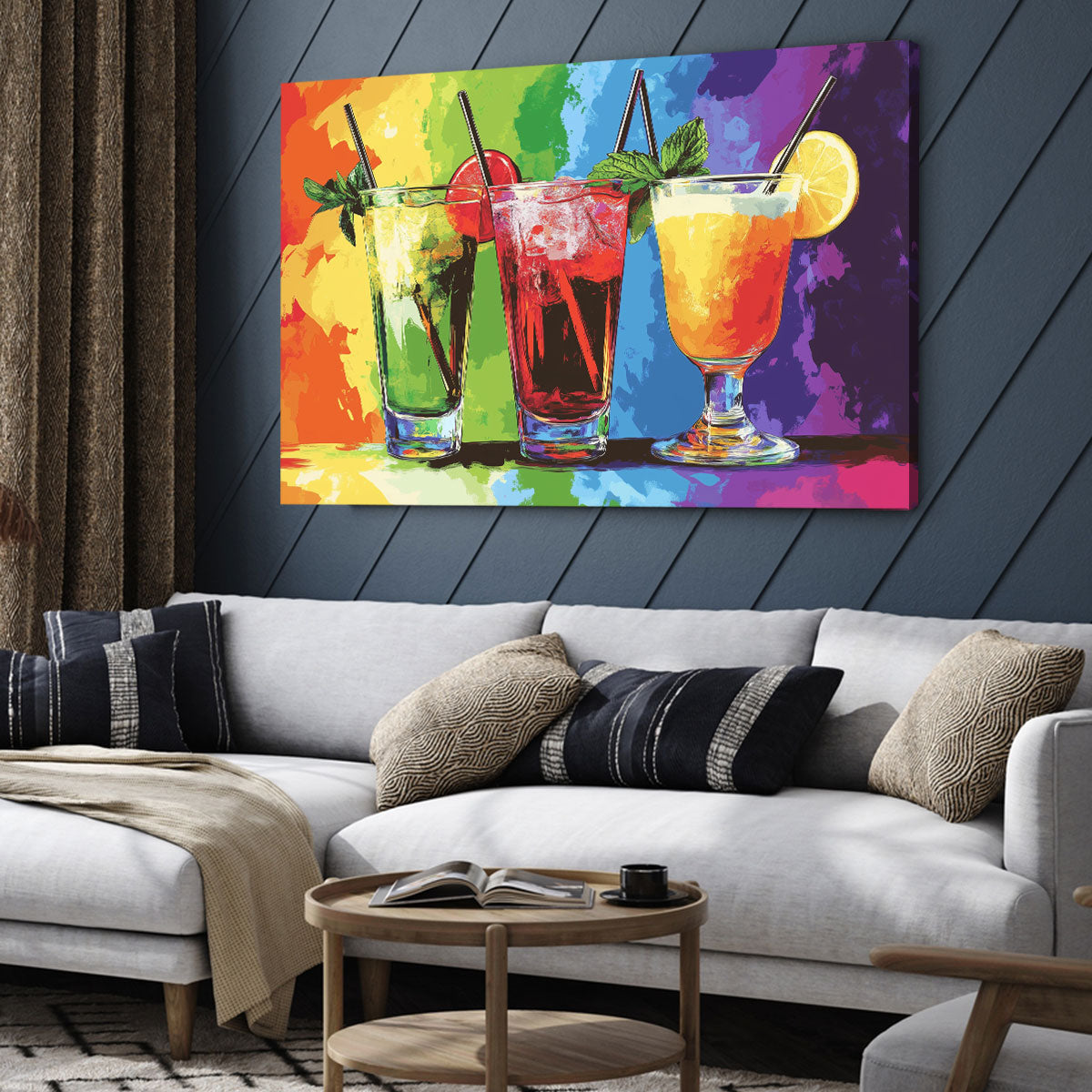 Pop Art Cocktails Party Canvas Print