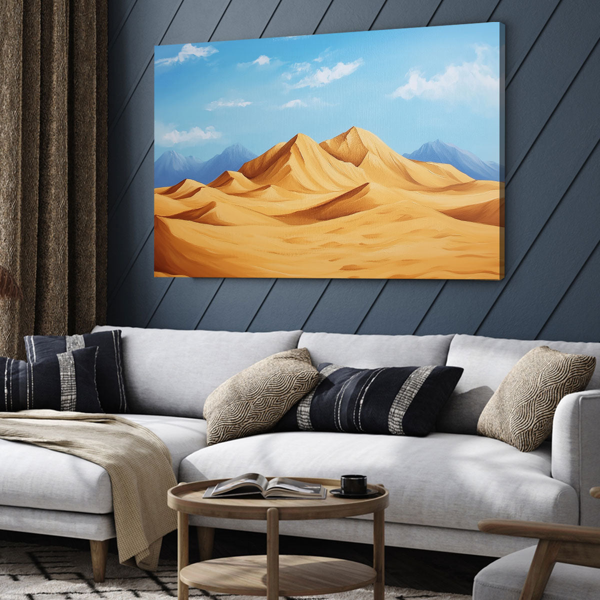 Simple Desert Painting Canvas Wall Ar