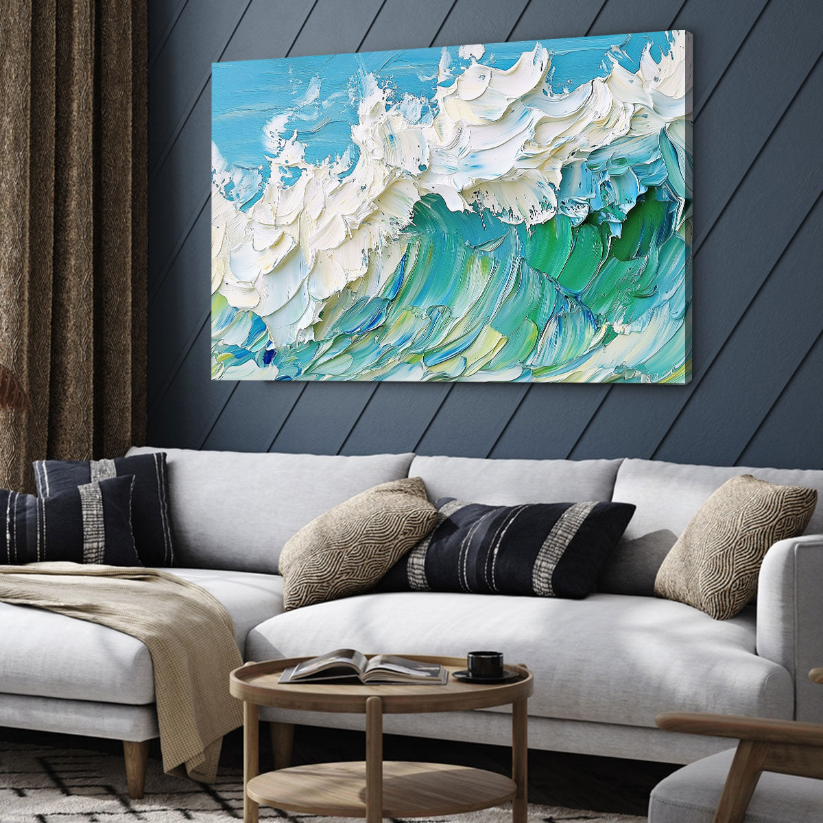 Dynamic Ocean Abstract Canvas Beach Wall Art