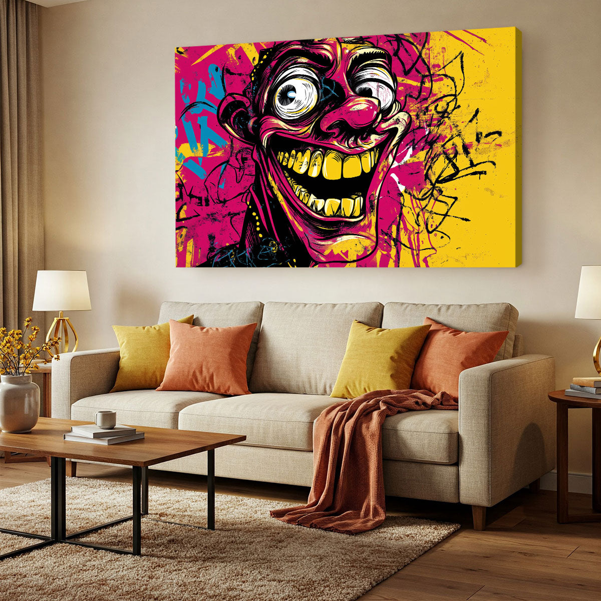 Psychedelic Laughter Burst Canvas Print