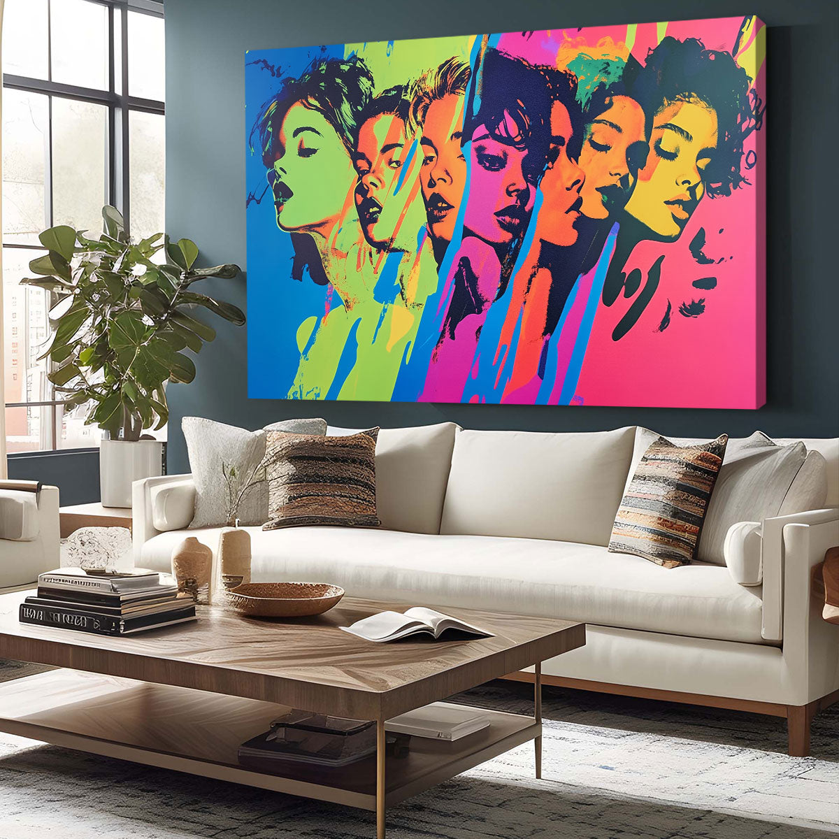 The Youngsters Pop Art Portrait Canvas Print.
