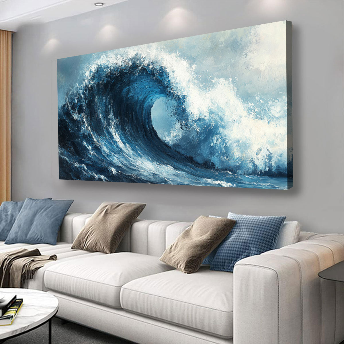 Turbulent Ocean Wave Canvas Beach Wall Art
