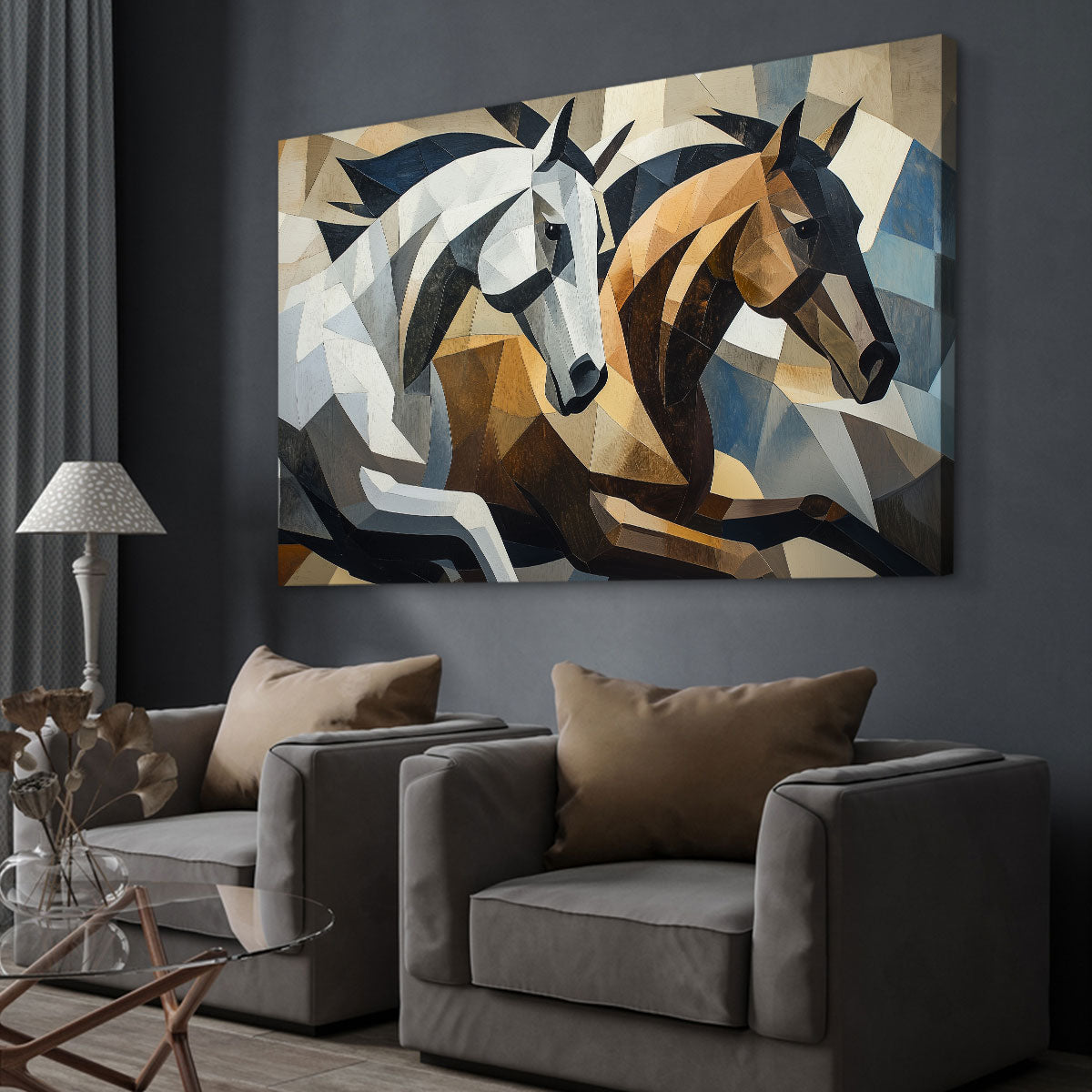 Gallop Geometric Art Animal Wall Art Decor