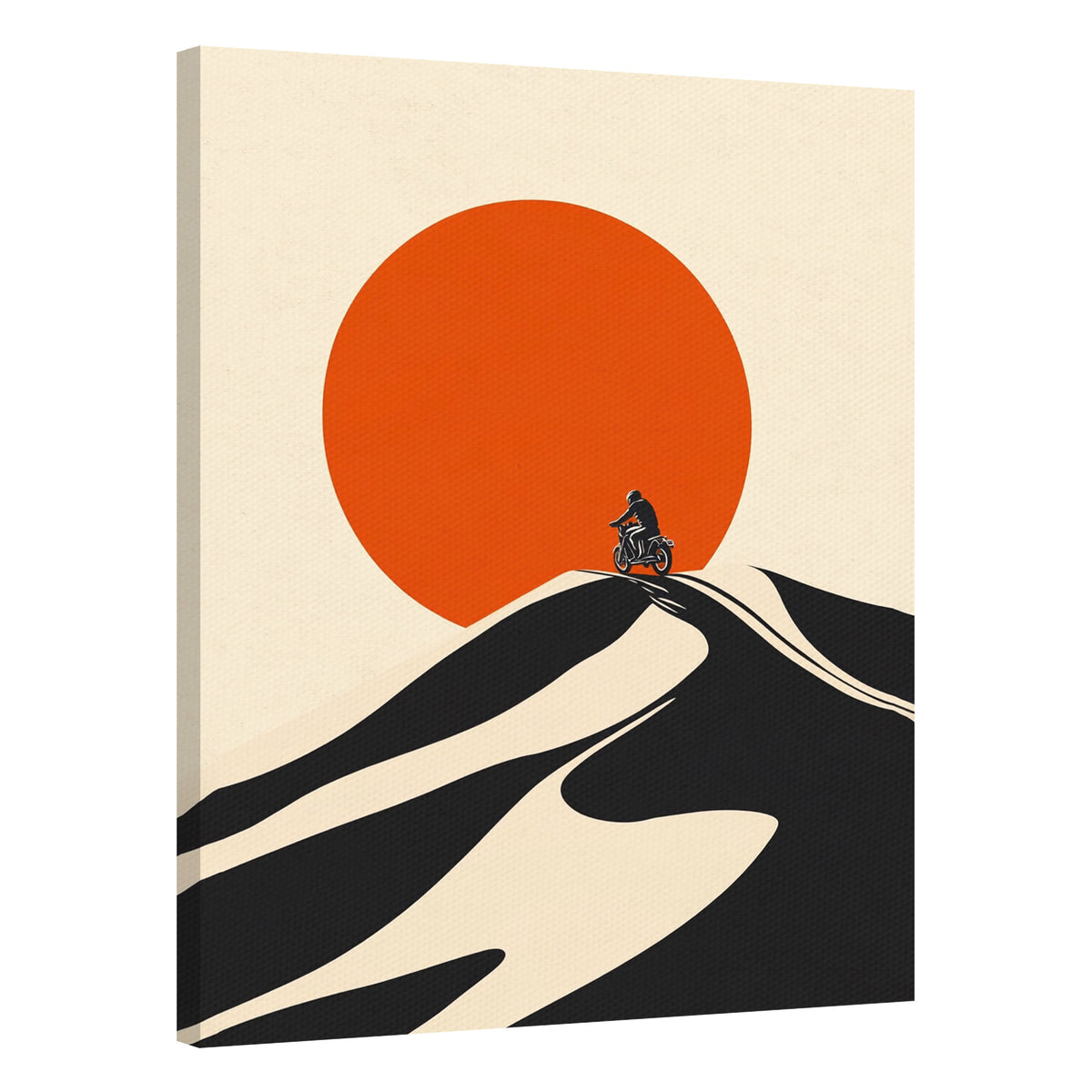 Adventure Rider Sunset Abstract Wall Art