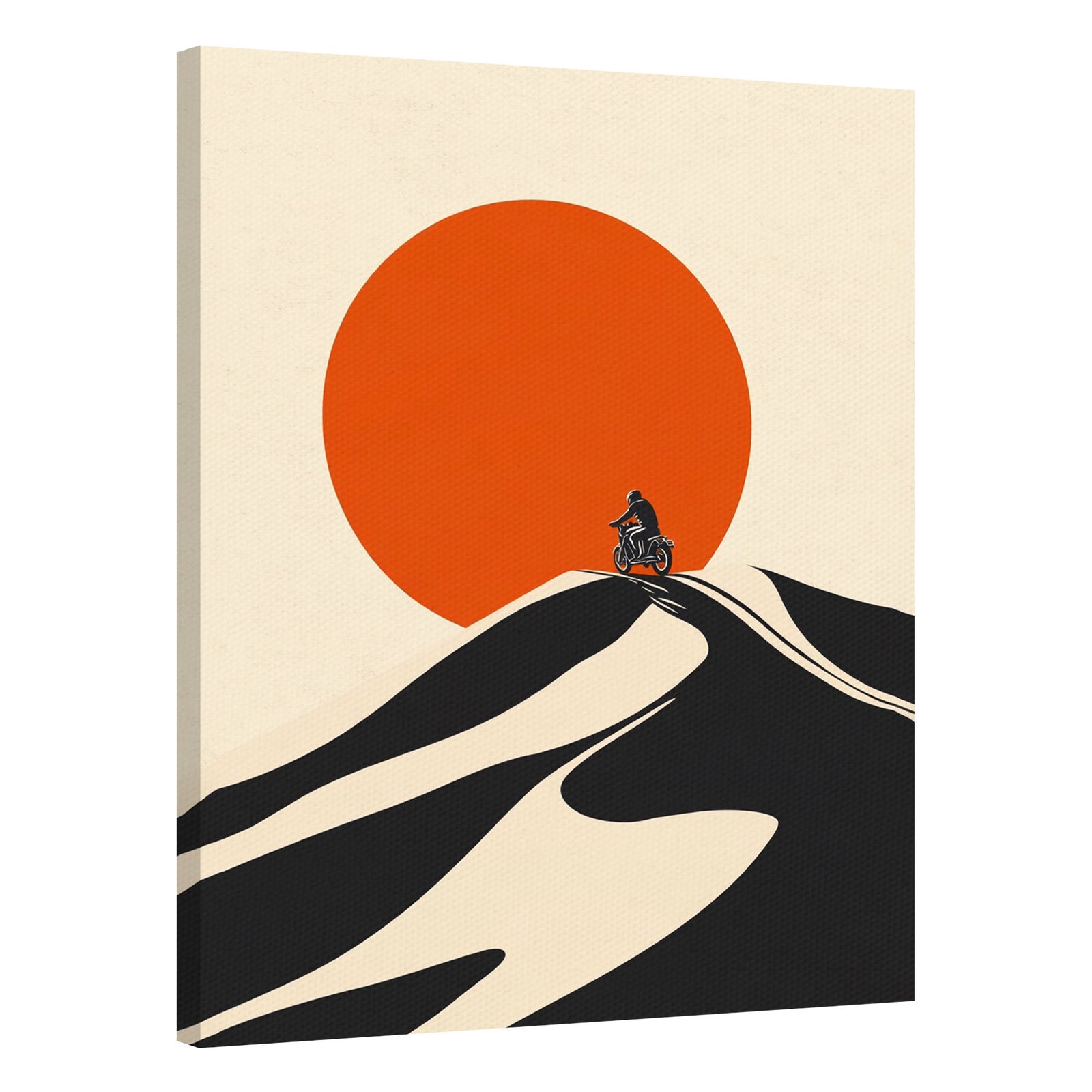 Adventure Rider Sunset Abstract Wall Art