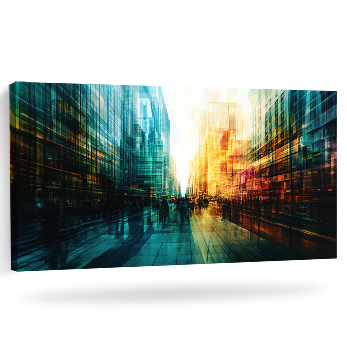 Urban Vibrancia Contemporary Abstract Canvas Wall Art for Living Room