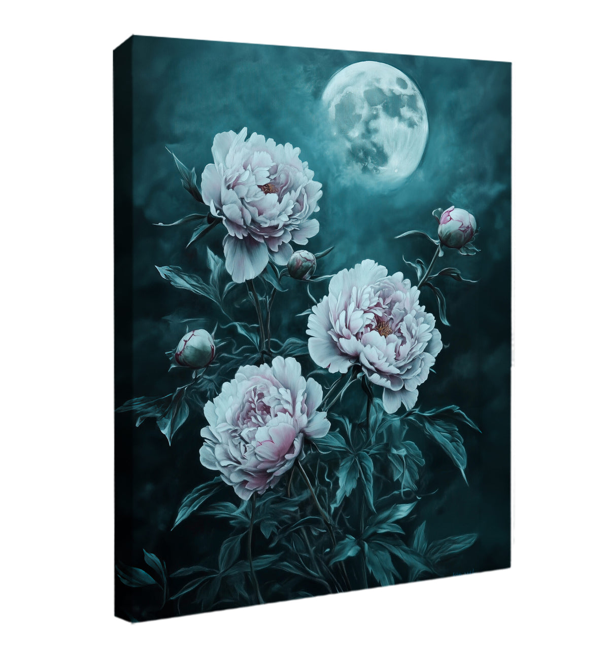 Soft Pastel Peonies Fine Art Floral Canvas Print