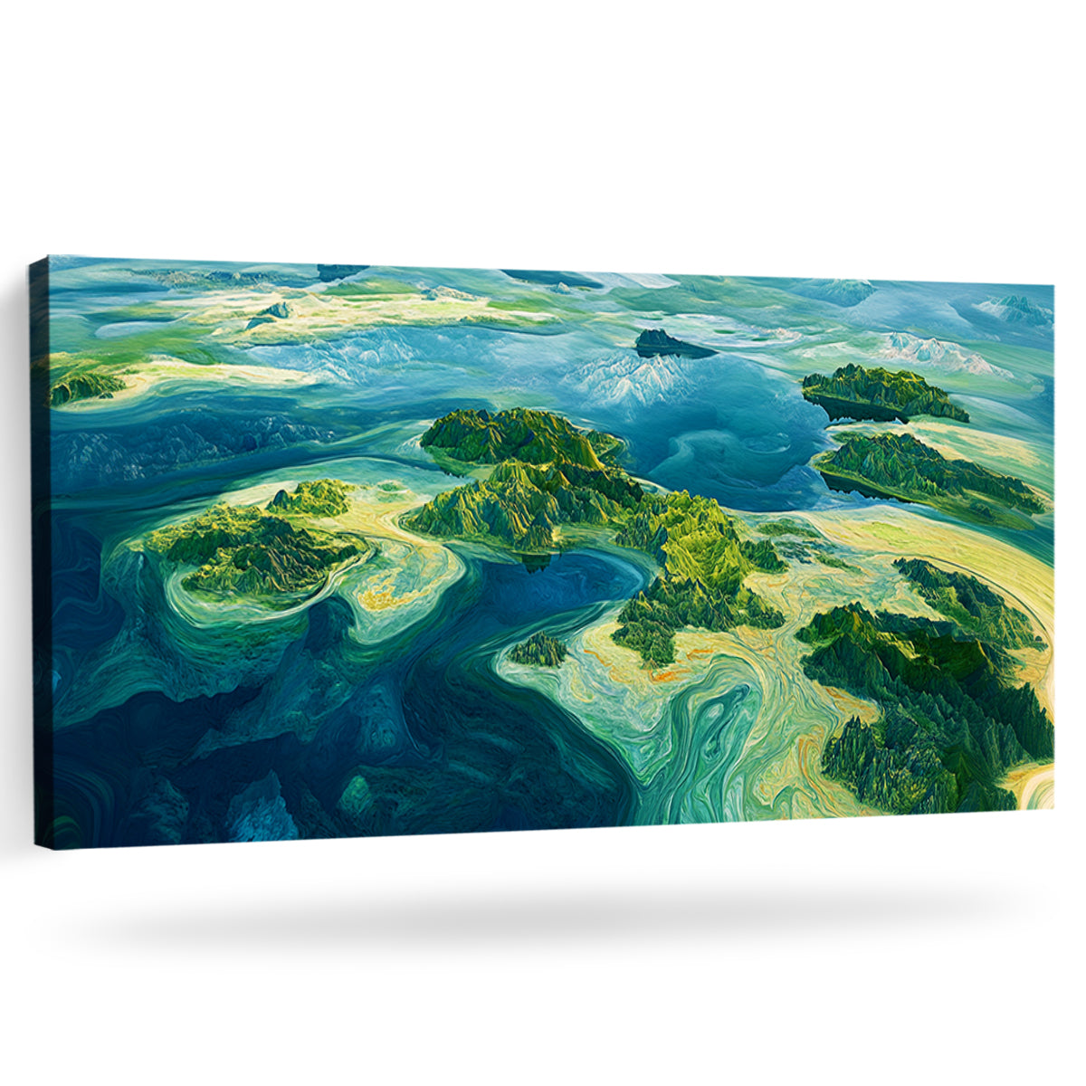 Islands of Serenity Landscape Abstract Canvas Wall Art