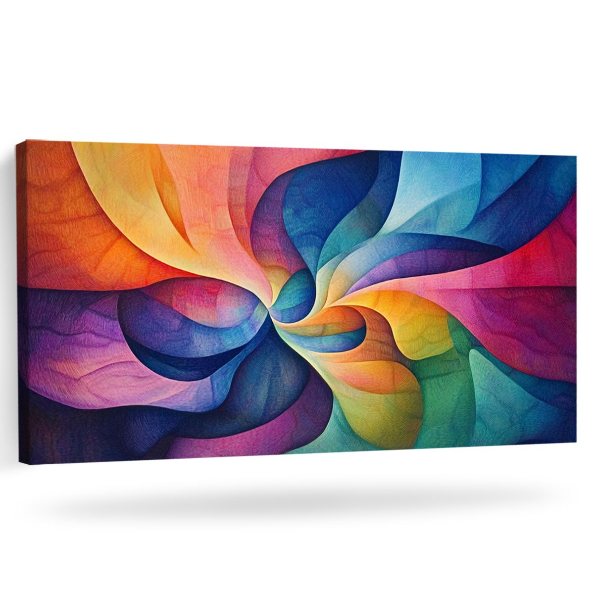 Vibrant Swirl Abstract Canvas Wall Art for Living Room