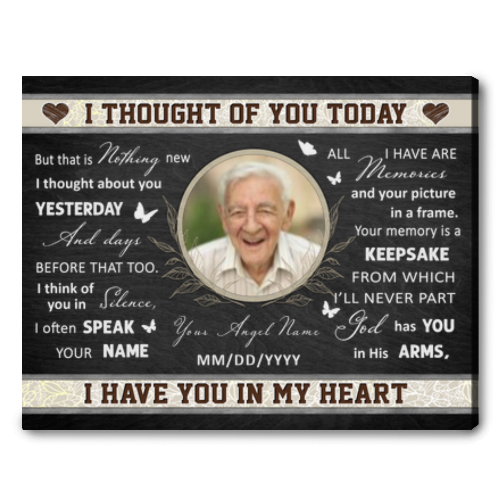 Unique Personalized Memorial Gifts In Memory Of Loved Ones Canvas Print