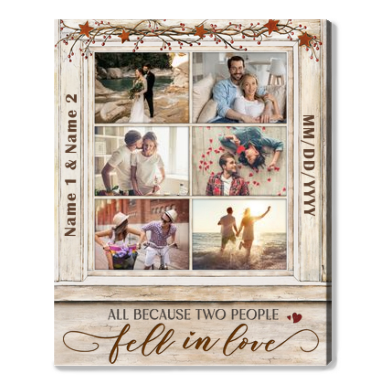 Customized Gift For Couple Love Canvas Prints All Because Two Fell In Love