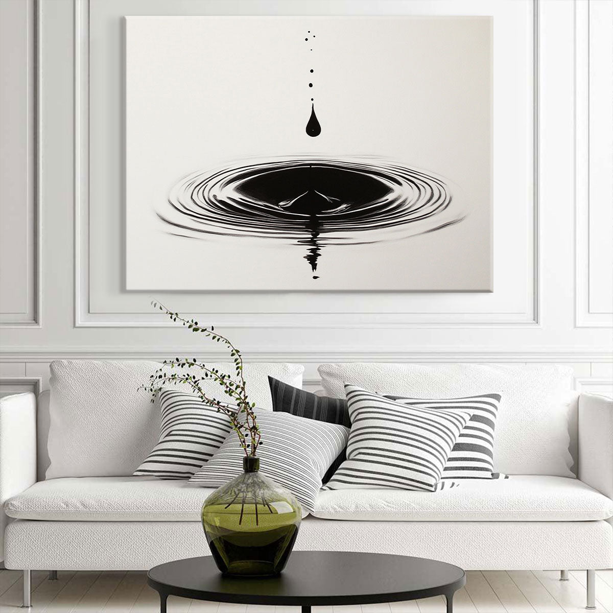 The Movement of Water – Minimalist Ripple Effect Canvas Wall Art