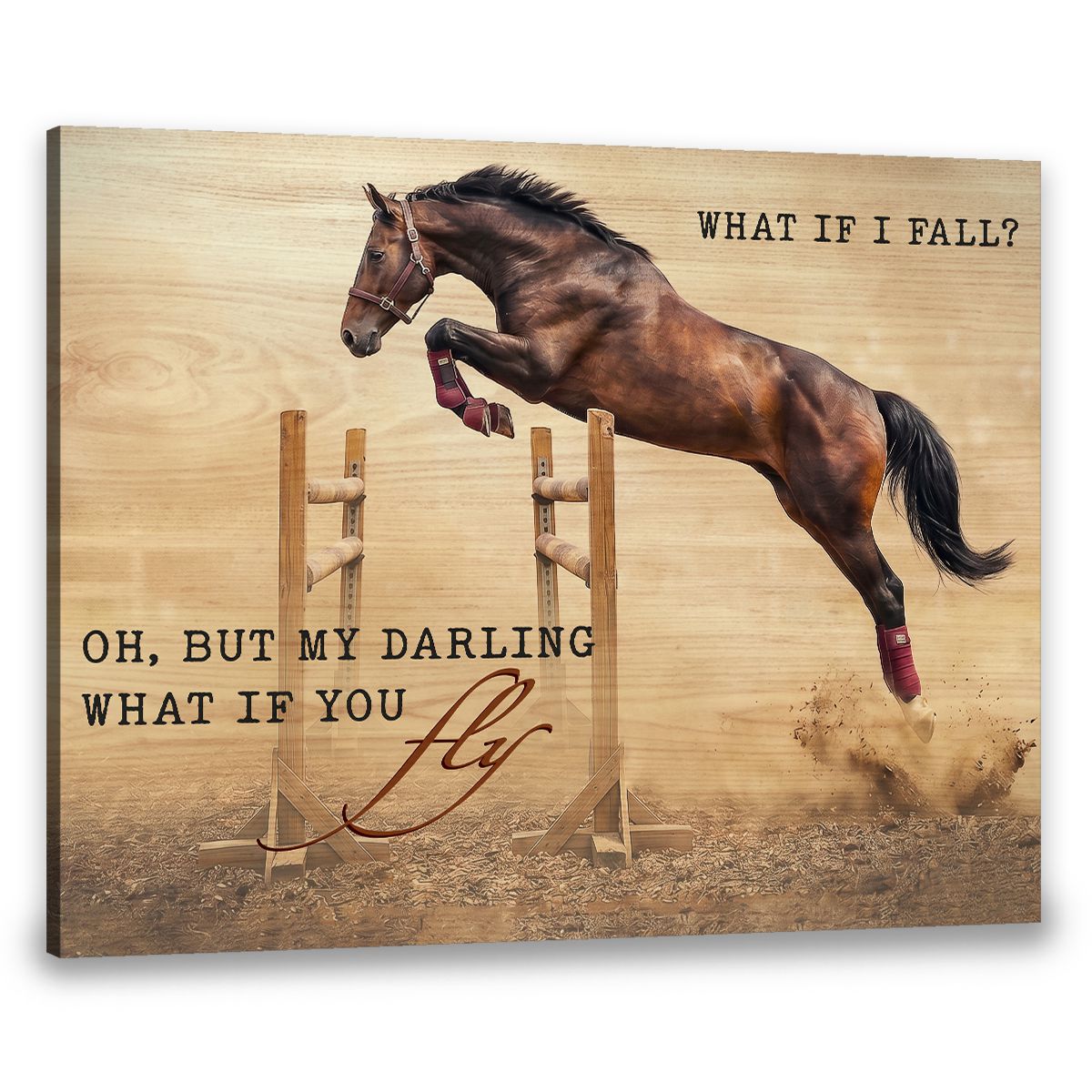 What If You Fly Horse Canvas Kentucky Derby Wall Art