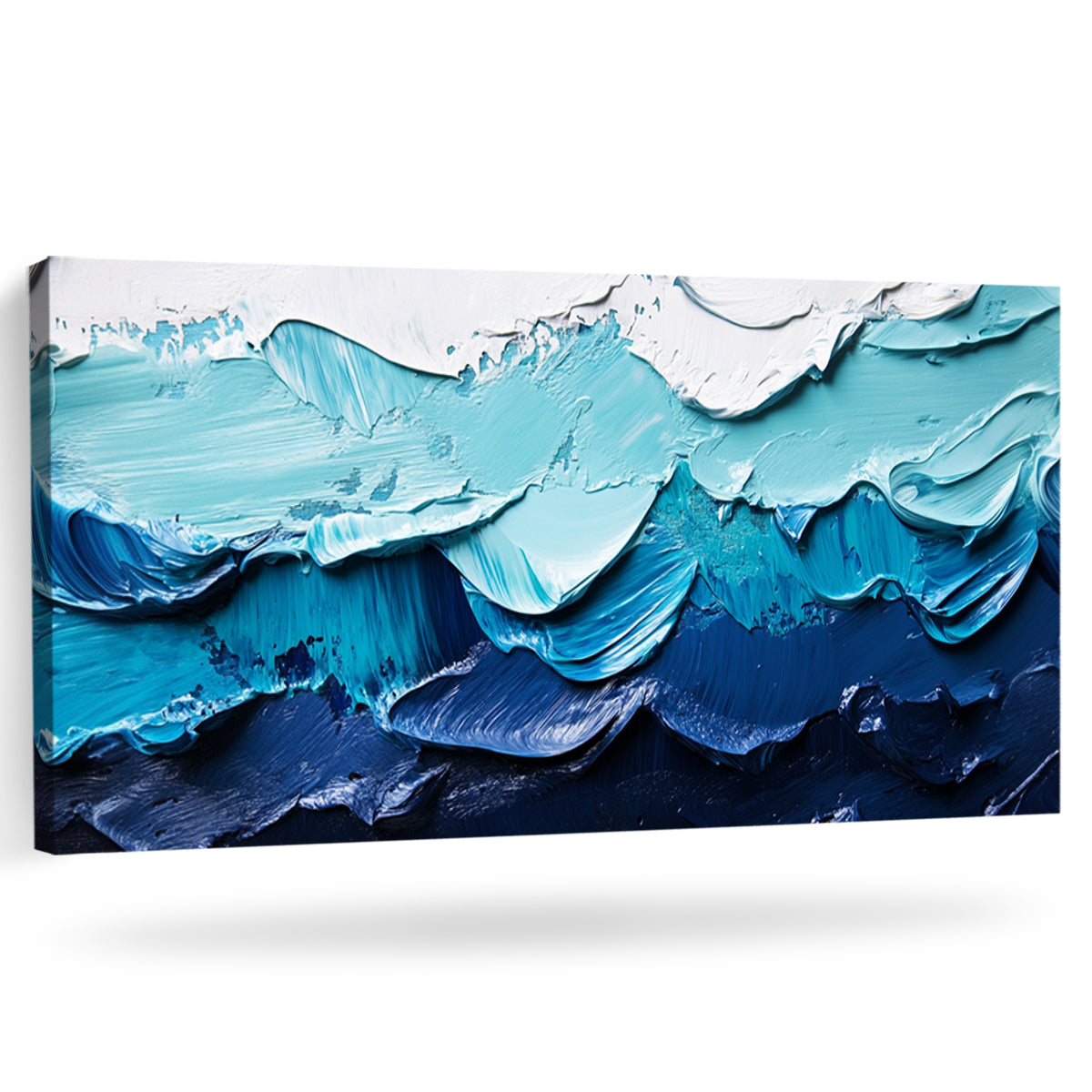 Oceanic Layers Landscape Abstract Canvas Wall Art
