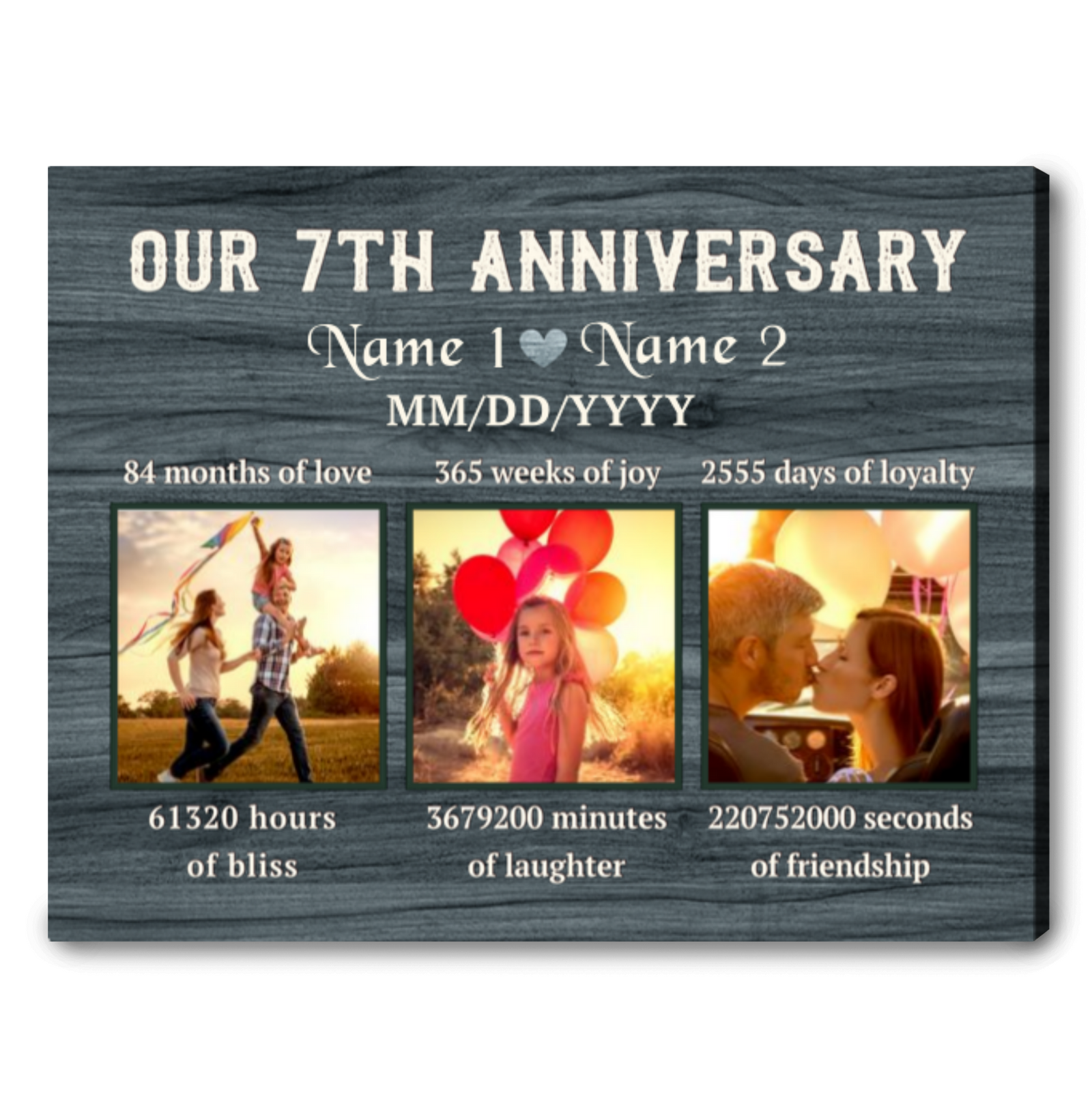 7th Wedding Anniversary Gifts For Husband For Wife Custom Anniversary Gifts Ohcanvas  