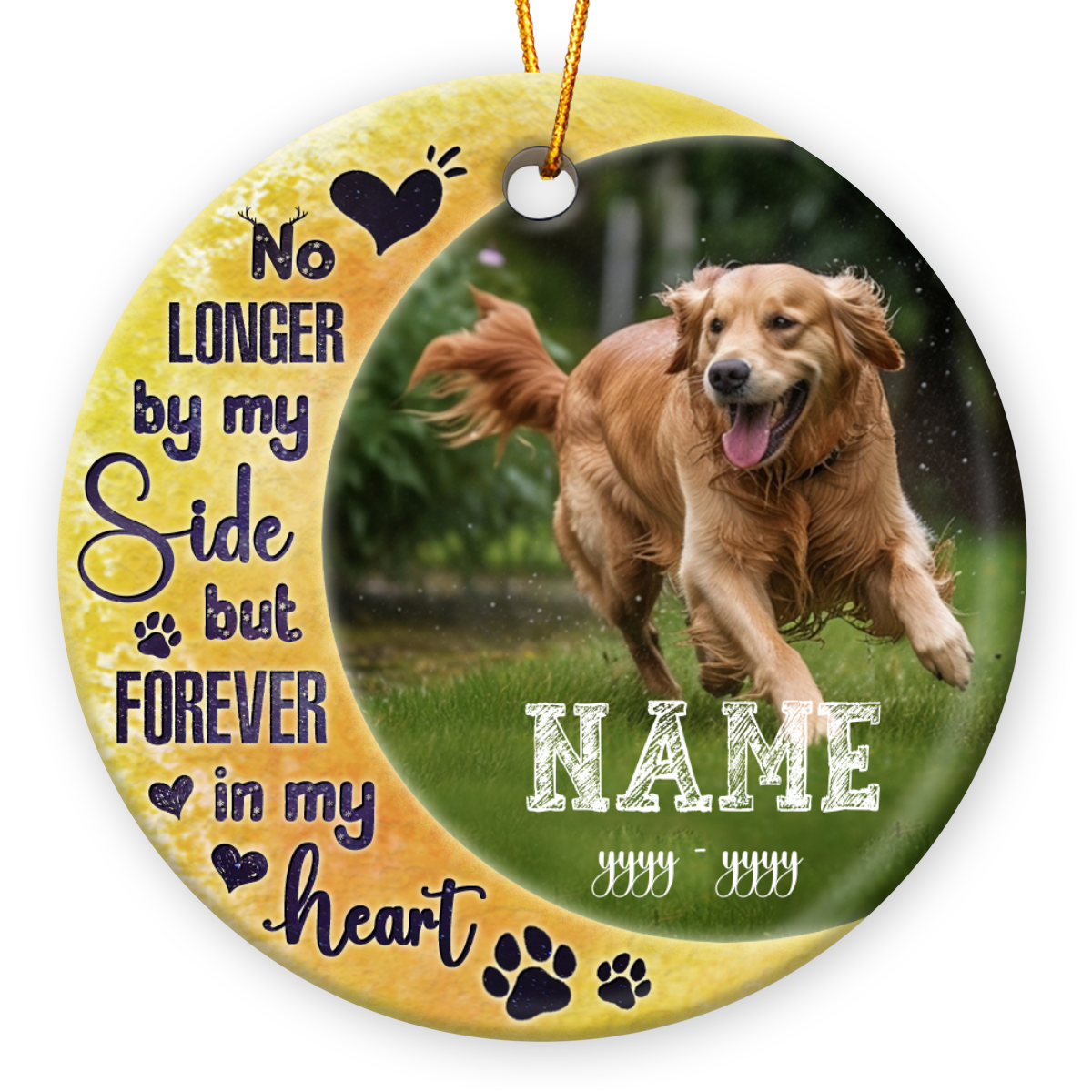  Dog Loss Sympathy Gift Custom Photo Pet Remembrance Ornament