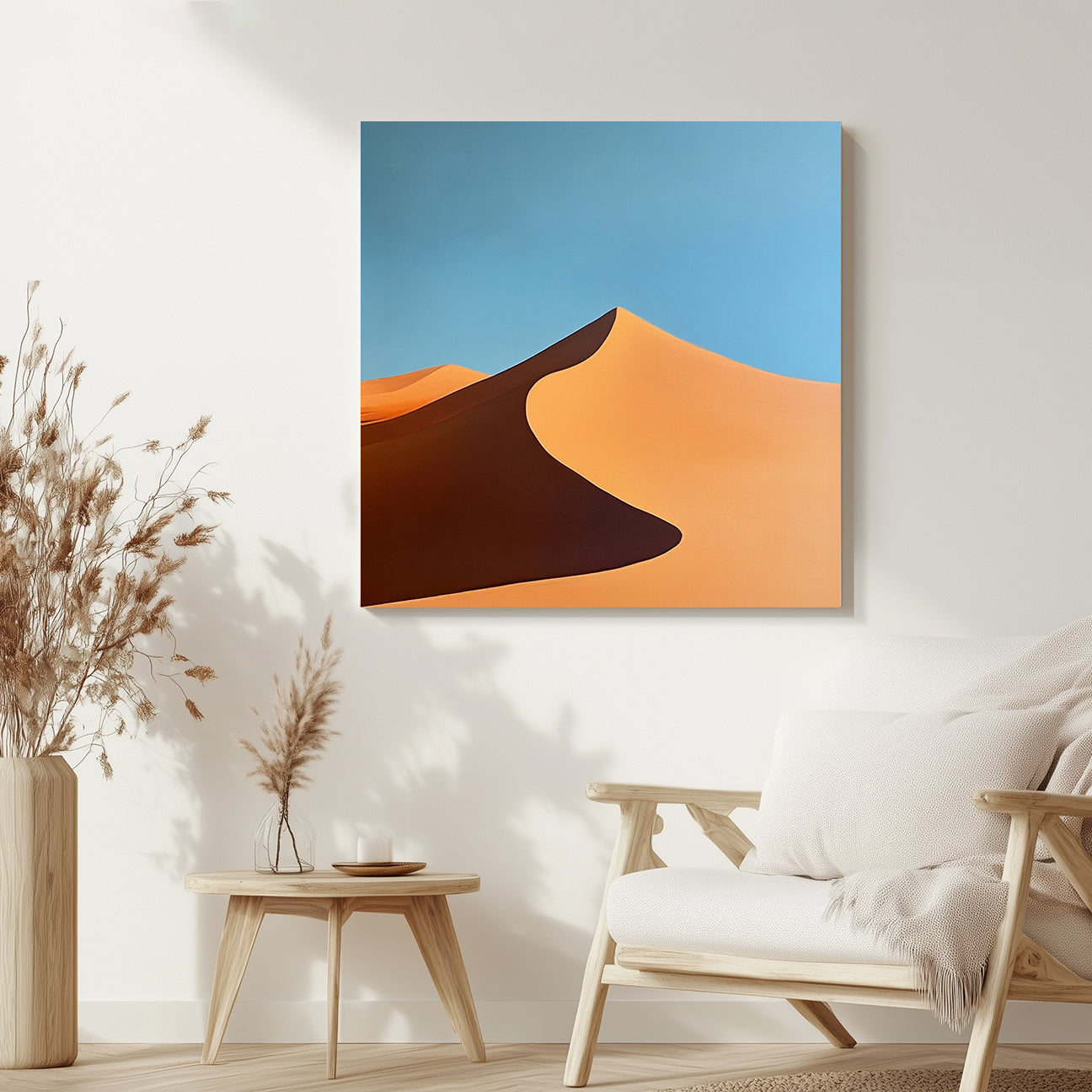 Dune Minimalist Square Canvas Print