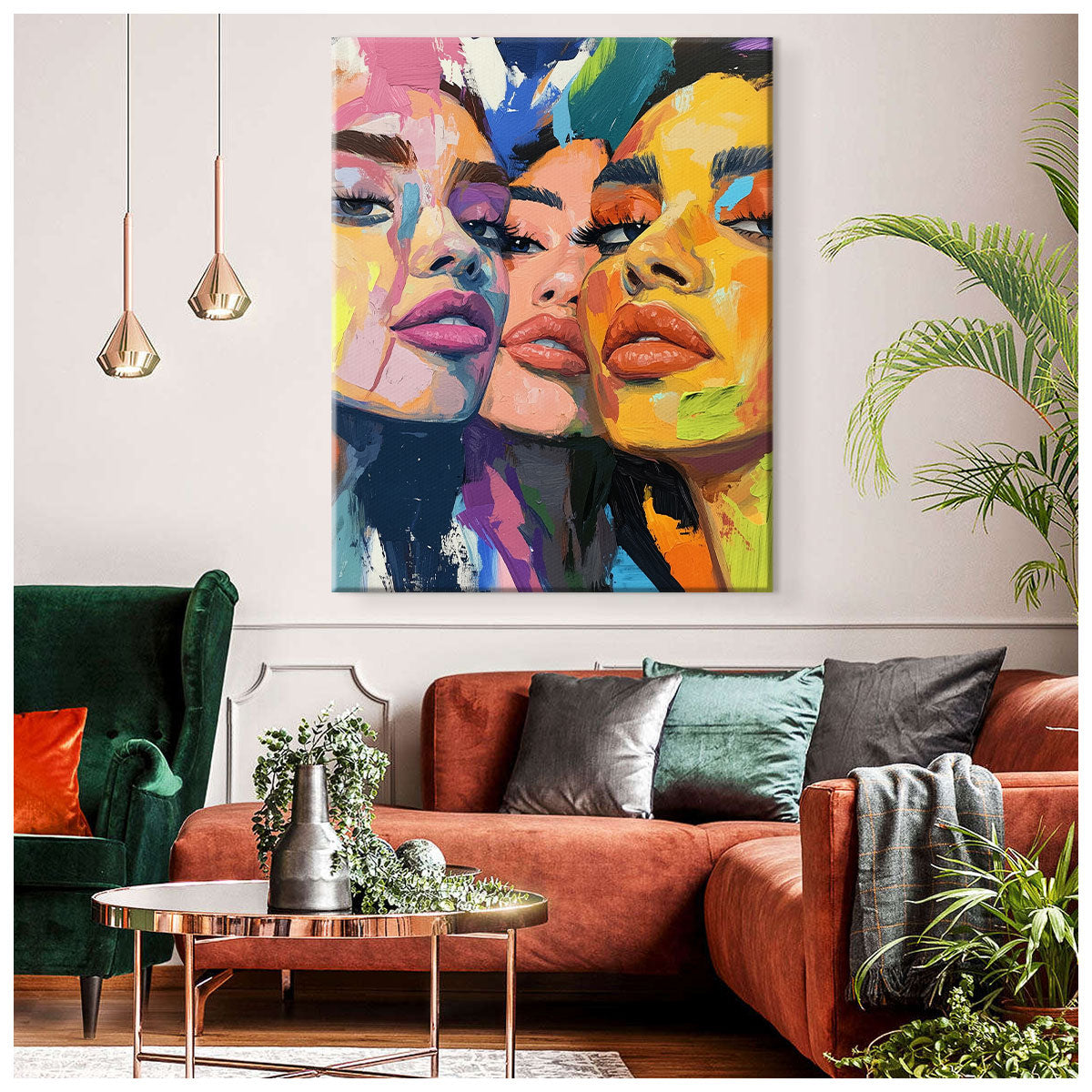 Chromatic Sisterhood Canvas Fine Arts Print
