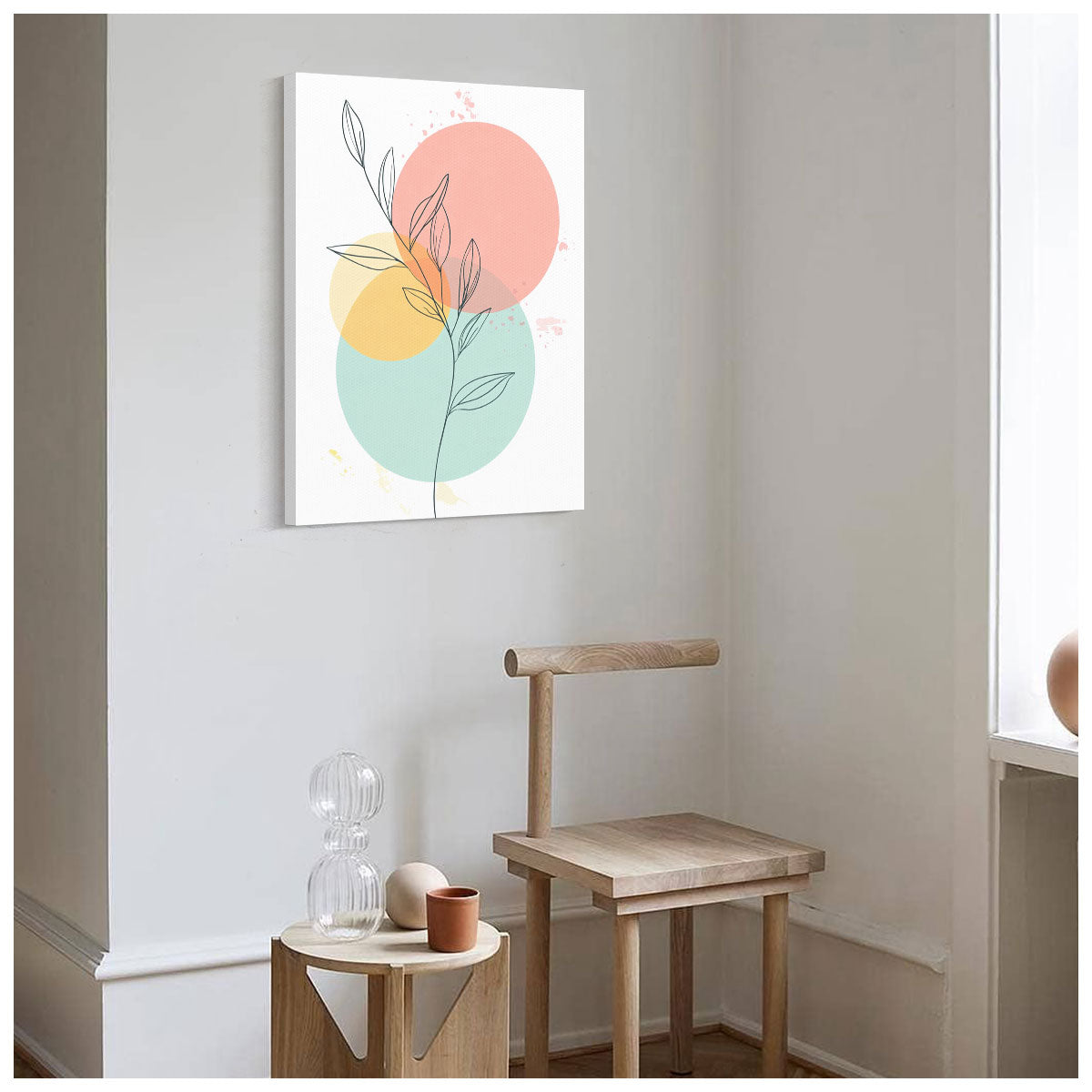 Leaf Line Art Minimalist Canvas Wall Art