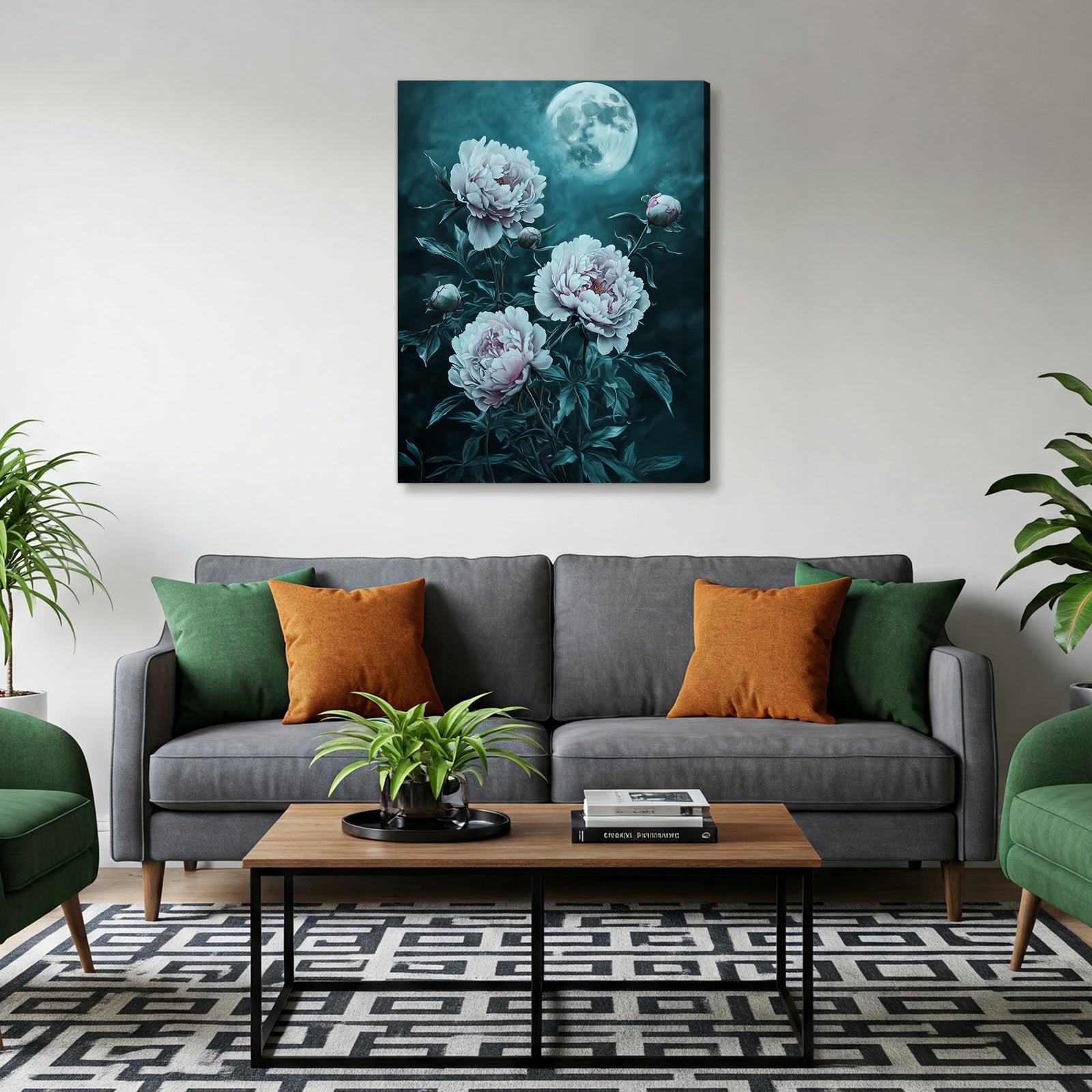 Soft Pastel Peonies Fine Art Floral Canvas Print