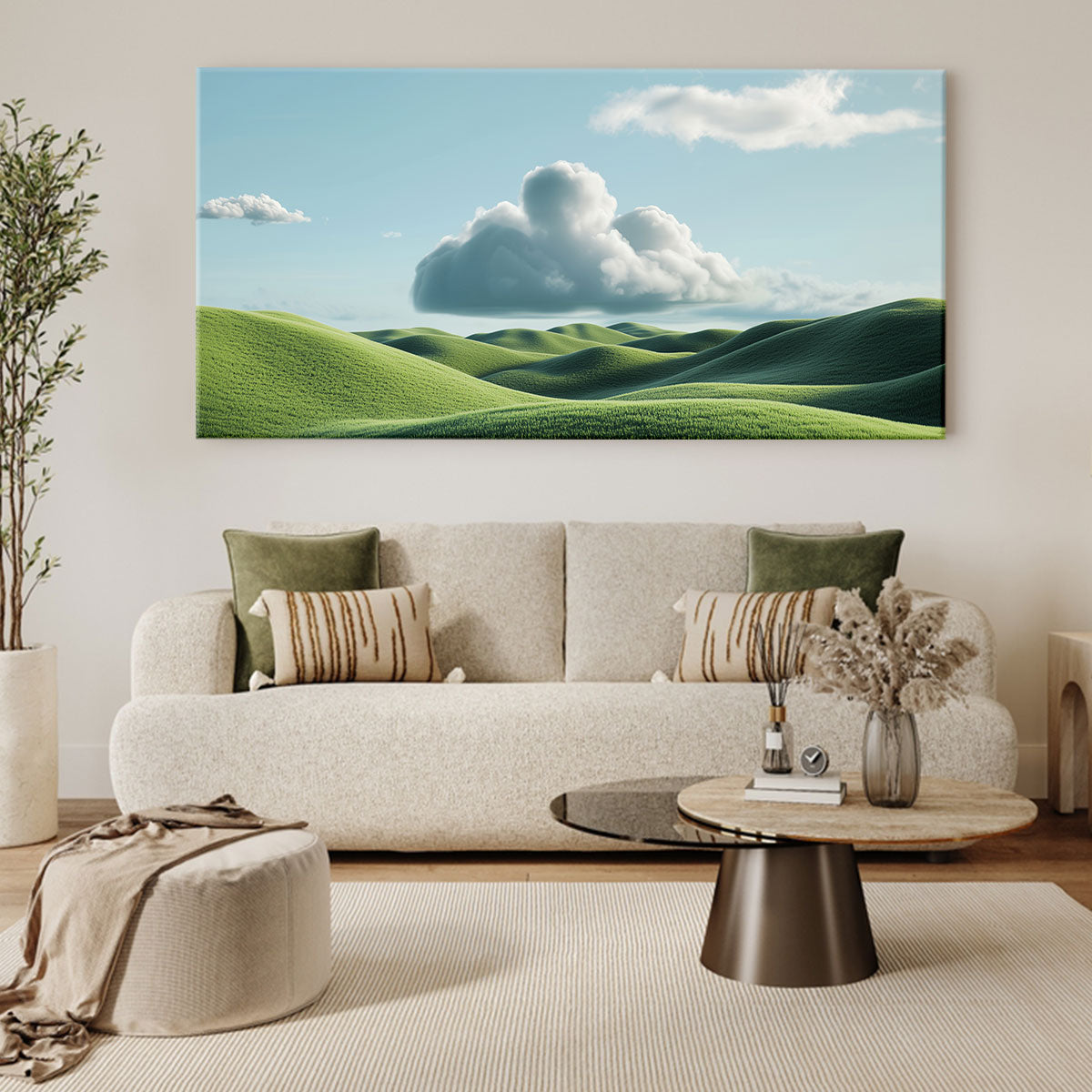 Calm Green Landscape Fine Arts Print