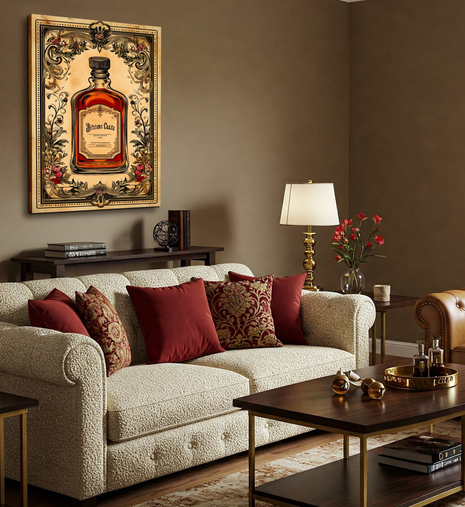 Old-Fashioned Apothecary Label Canvas Print with Vintage Details