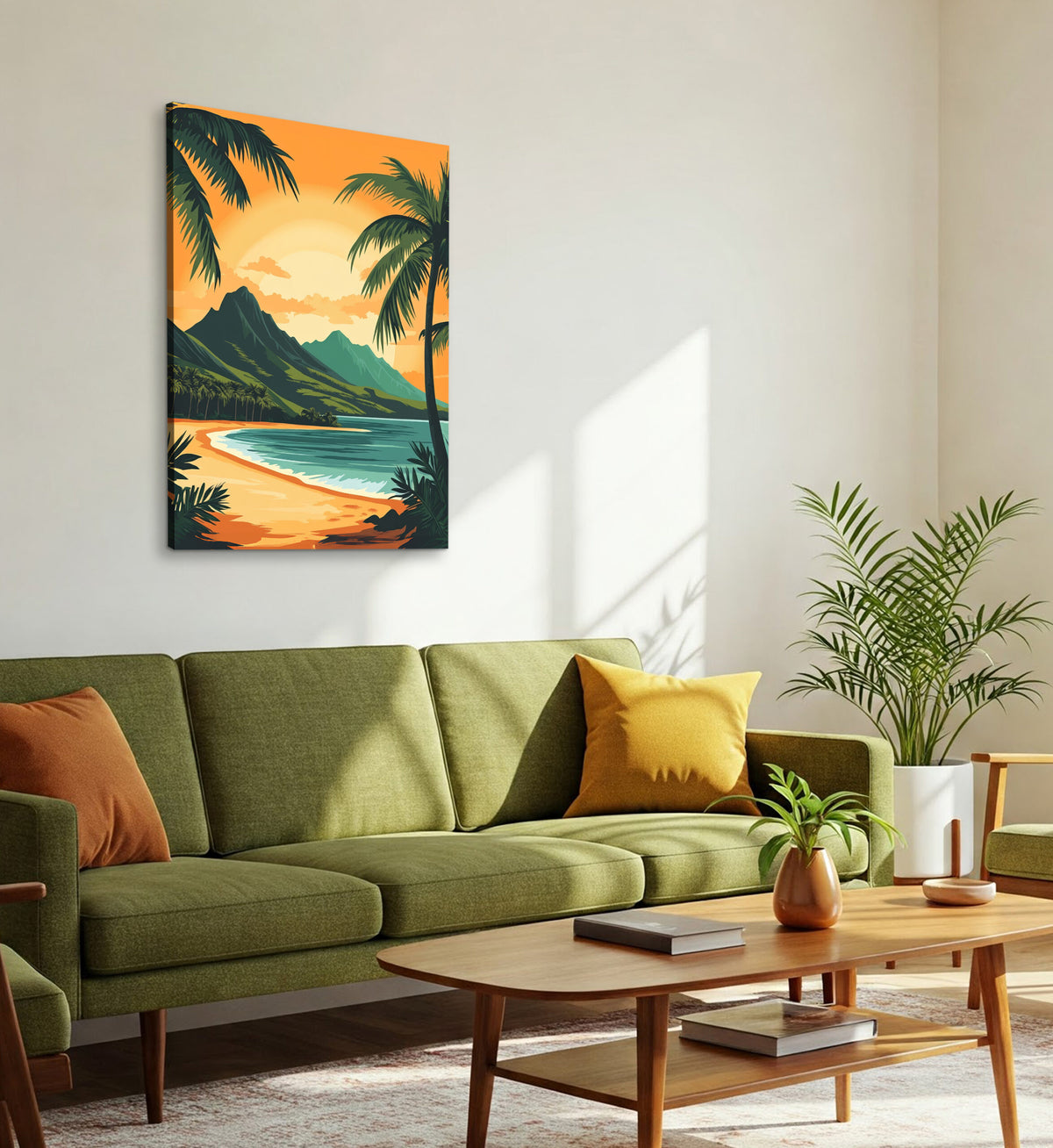Hawaiian Sunset Modern Wall Artwork