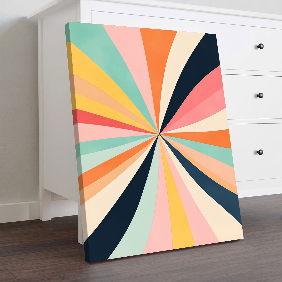 Sun Burst Energy Canvas Vintage Artwork