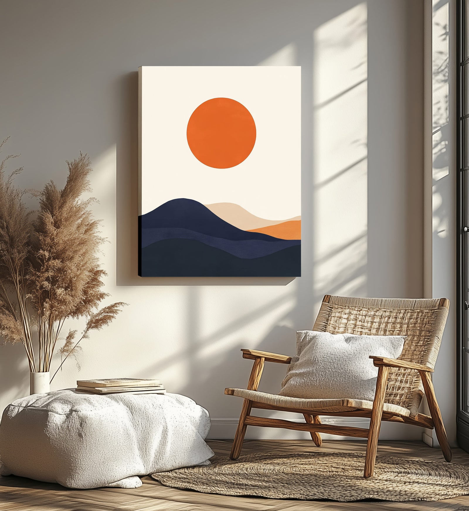 Golden Hour Minimalist Acrylic Art Wall